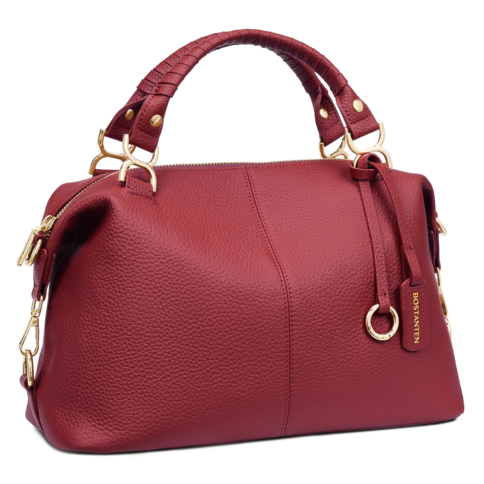 Nevin Genuine Leather Boston Handbag - Image 35