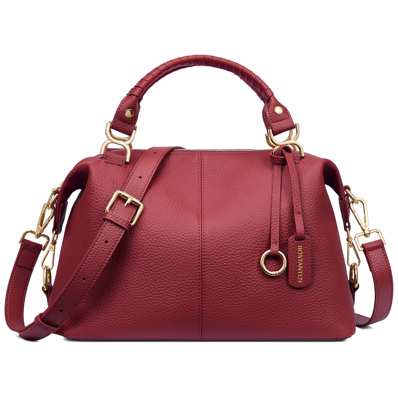 Nevin Genuine Leather Boston Handbag - Image 36