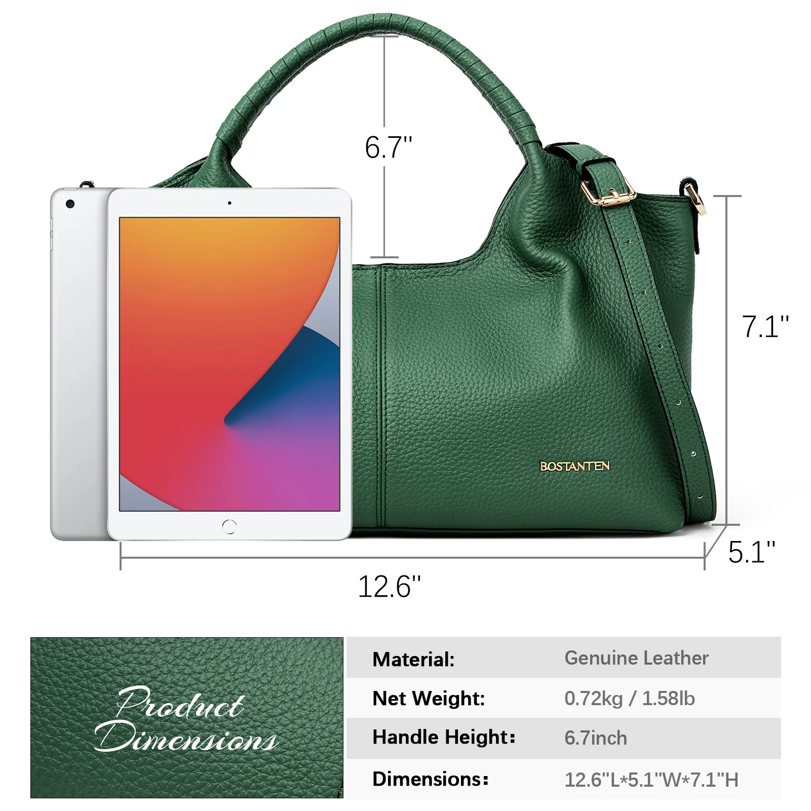 Nevin Genuine Leather Satchel Tote - Image 14