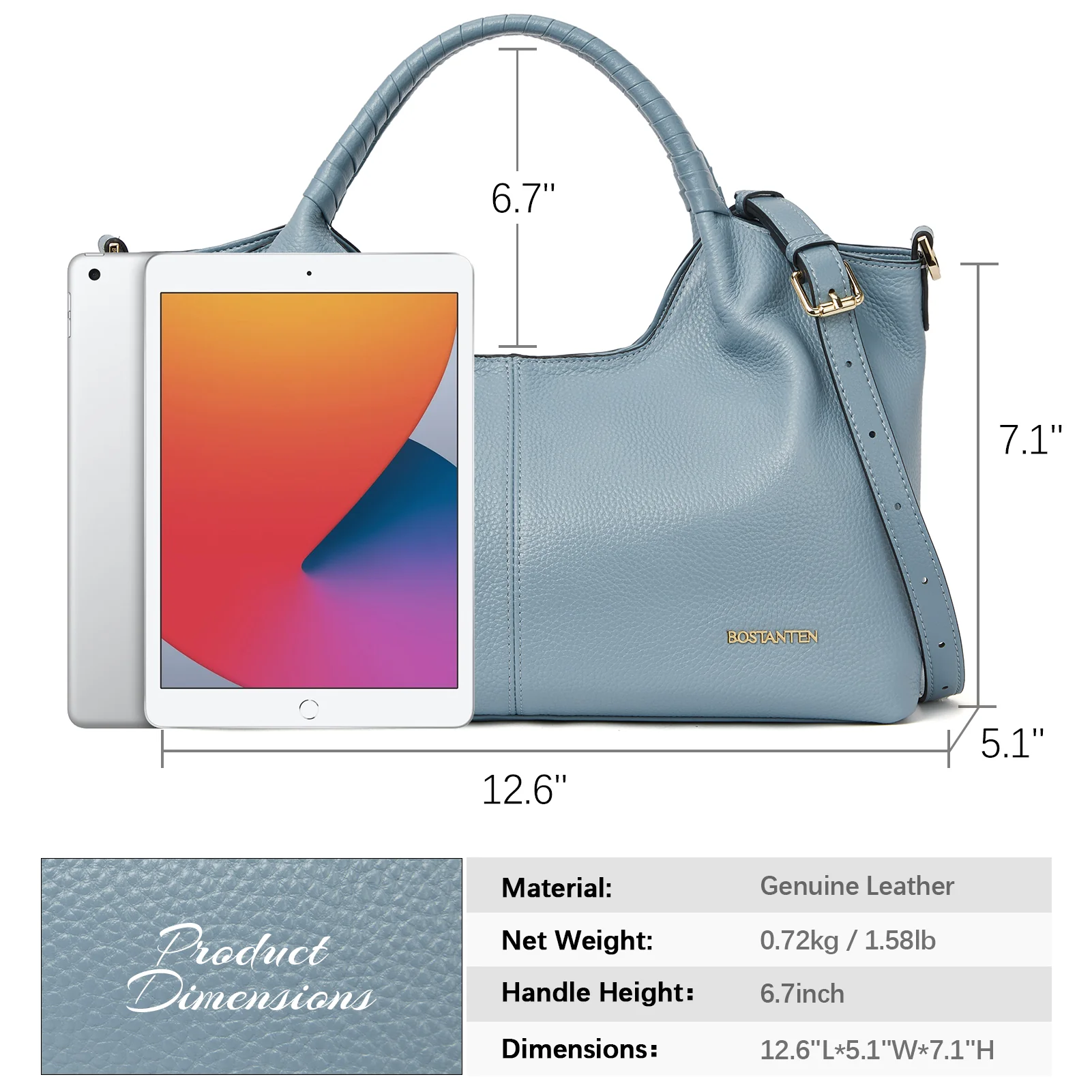 Nevin Genuine Leather Satchel Tote - Image 38