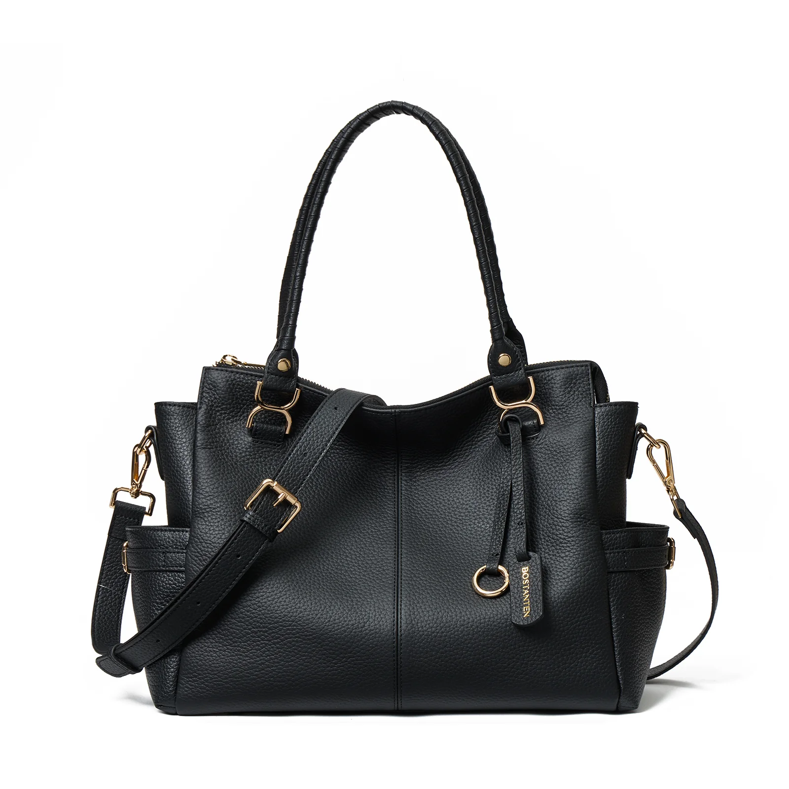 Nevin Genuine Pebbled Leather Everyday Carryall Tote - Image 12