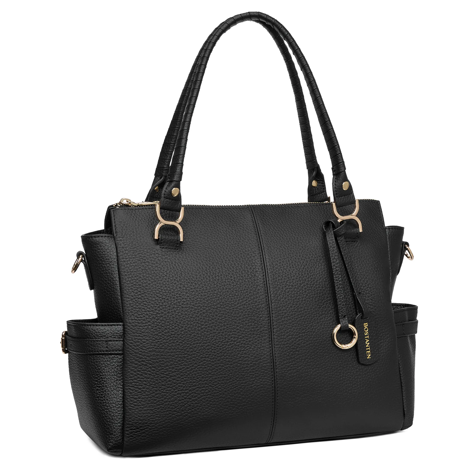 Nevin Genuine Pebbled Leather Everyday Carryall Tote - Image 15