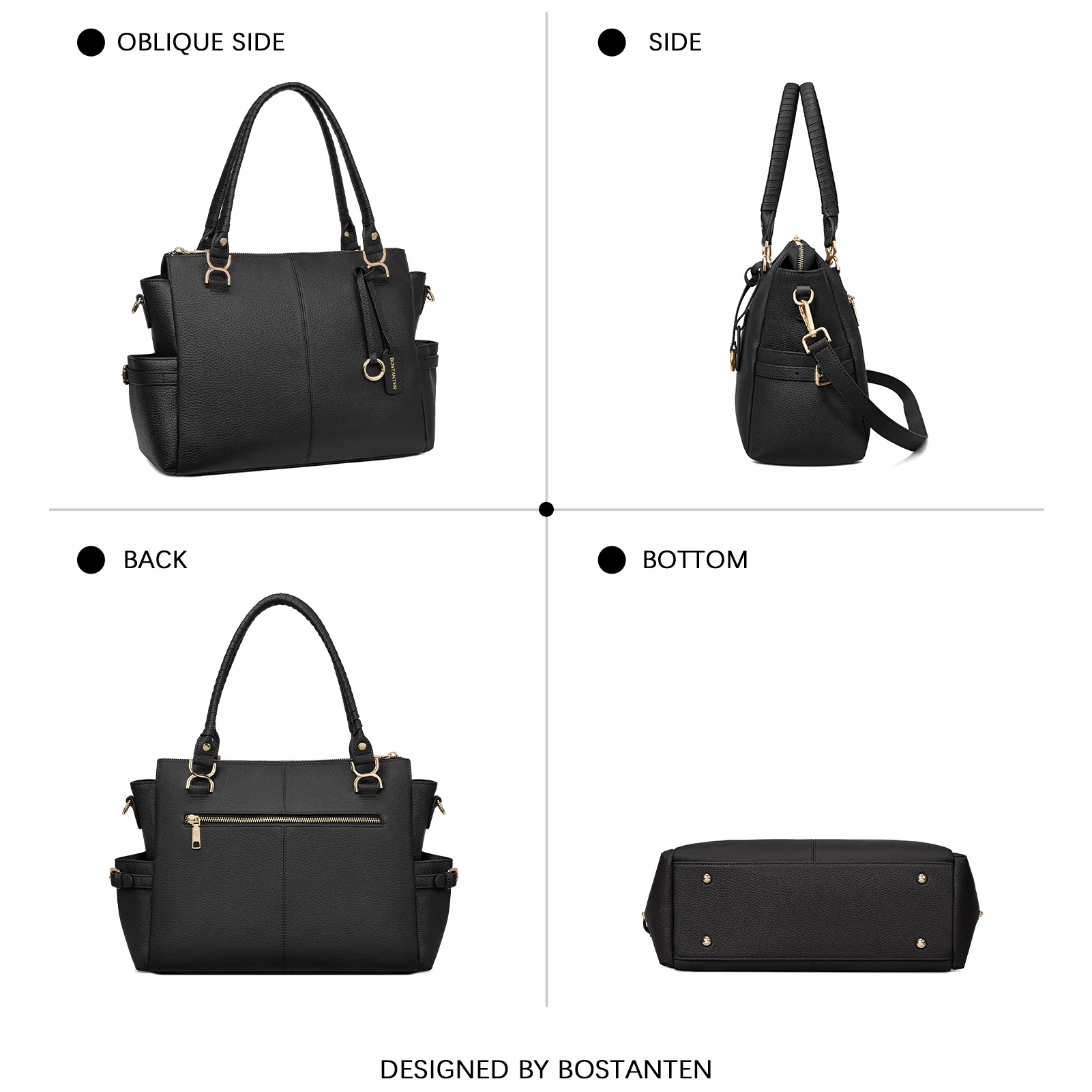 Nevin Genuine Pebbled Leather Everyday Carryall Tote - Image 21