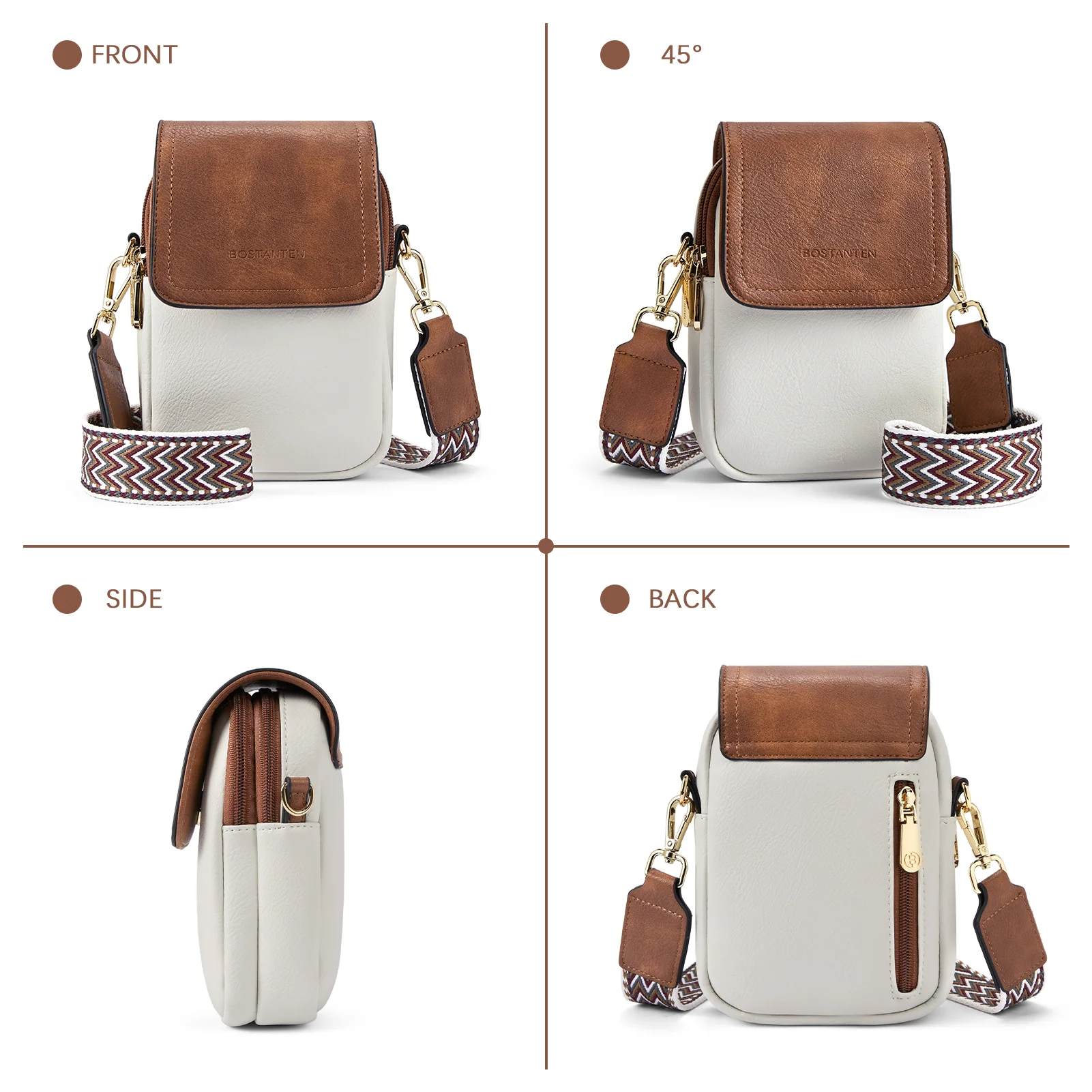 Phone Crossbody Bag – Chevron Pattern Strap - Image 11