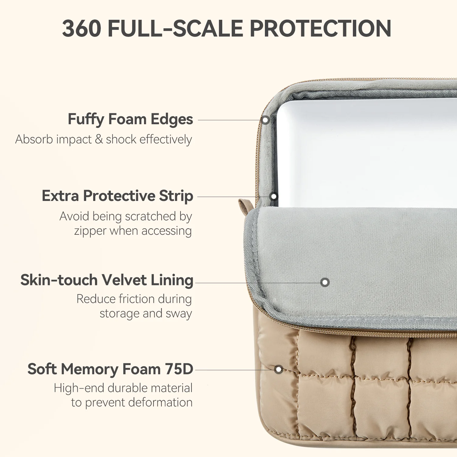 Protective Case Quilted Puffy Laptop Sleeve - Image 7