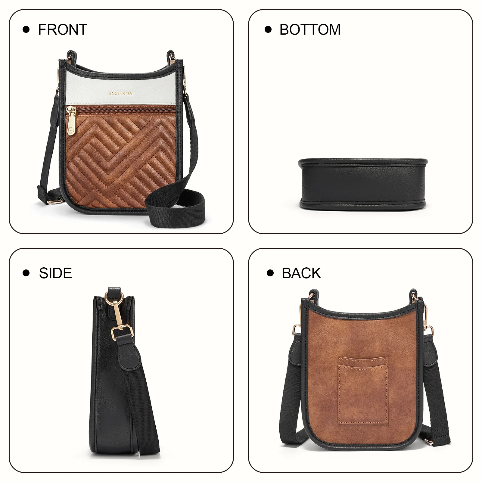 Quilted Leather Crossbody Phone Purse - Image 20