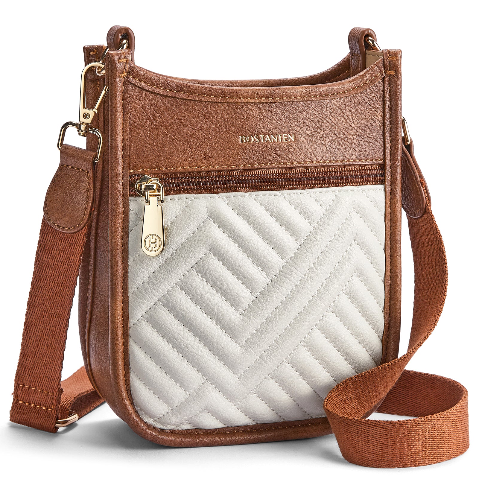 Quilted Leather Crossbody Phone Purse - Image 8