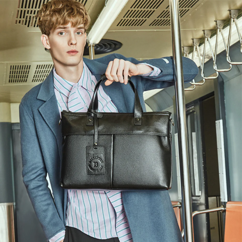 Morgan Genuine Leather Business Briefcase | 15.6'' Laptop - Image 3