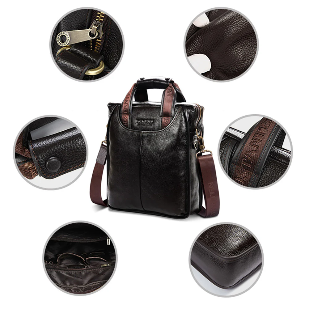 Royal Retro Designer Vertical Leather Crossbody Bag - Image 9