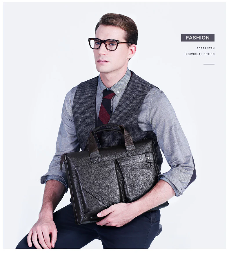 Royal Retro Premium Leather Classic Briefcase | 14‘’ Laptop - Image 15