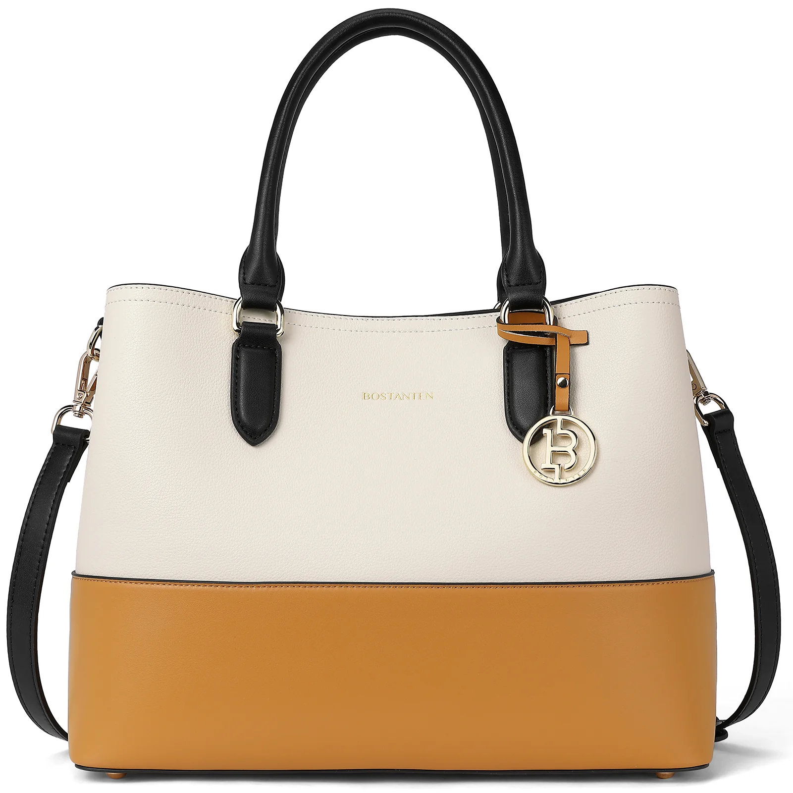 Satchel Handbags Leather Tote Purses Two Tone Designer Work Top Handle - Image 19