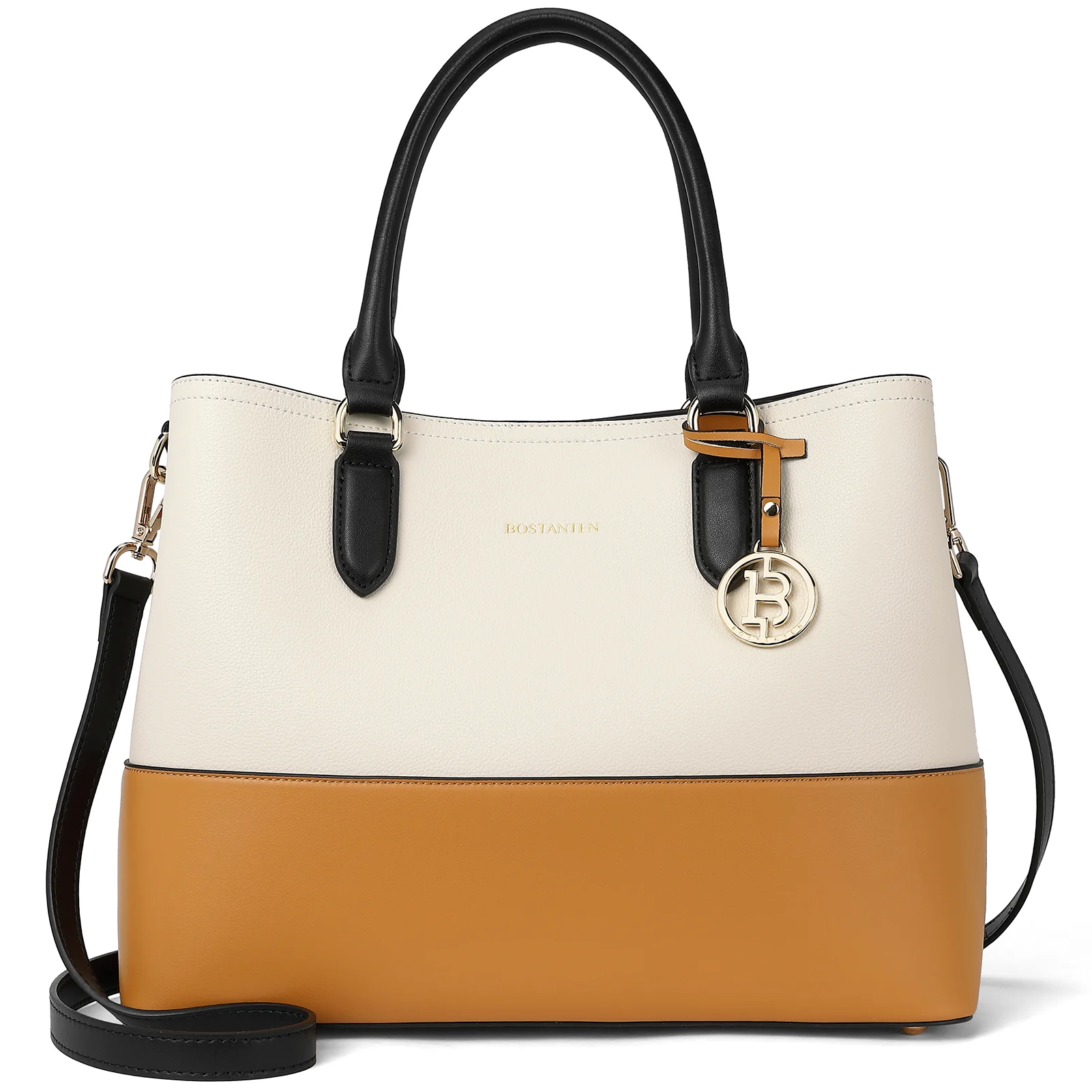 Satchel Handbags Leather Tote Purses Two Tone Designer Work Top Handle - Image 21