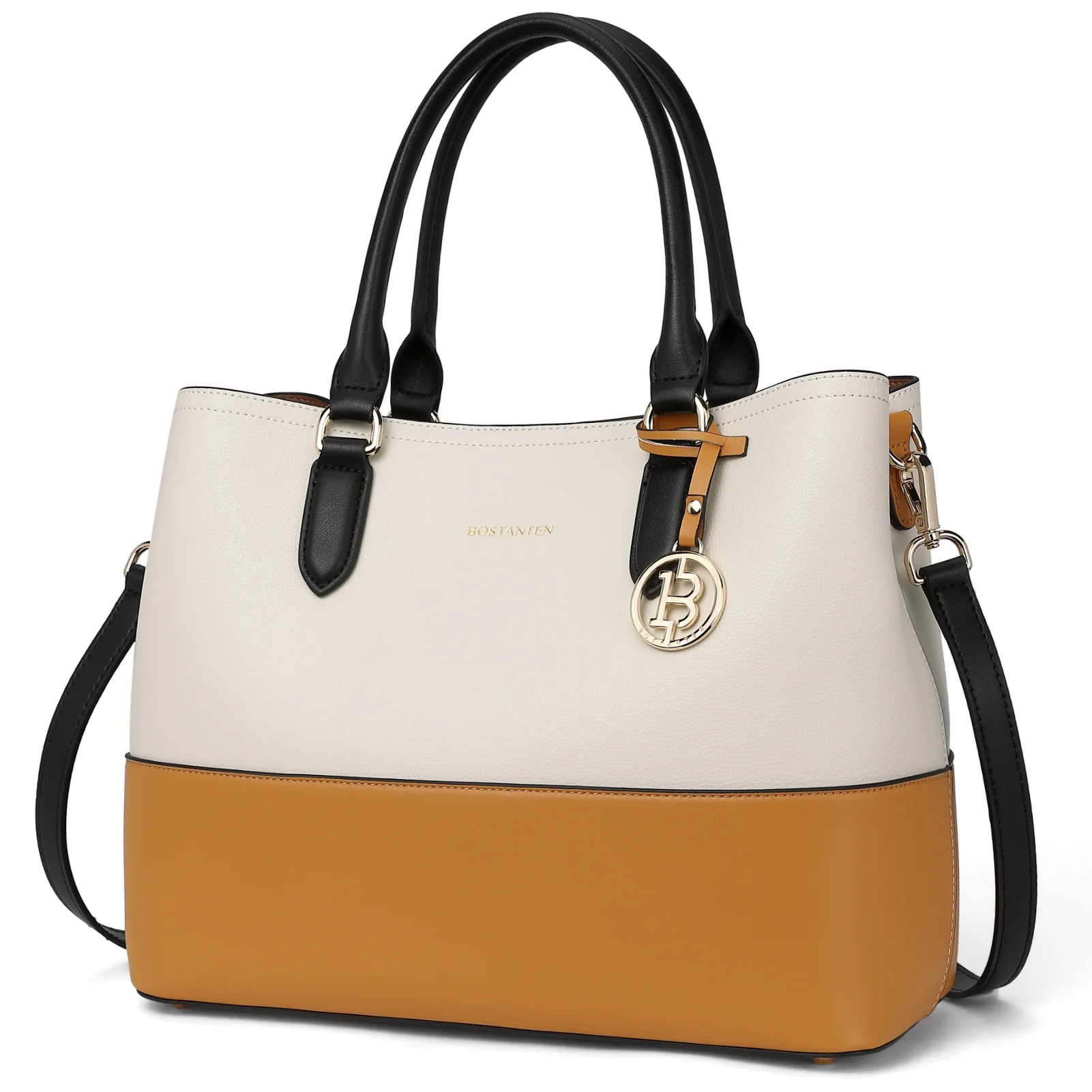 Satchel Handbags Leather Tote Purses Two Tone Designer Work Top Handle - Image 22