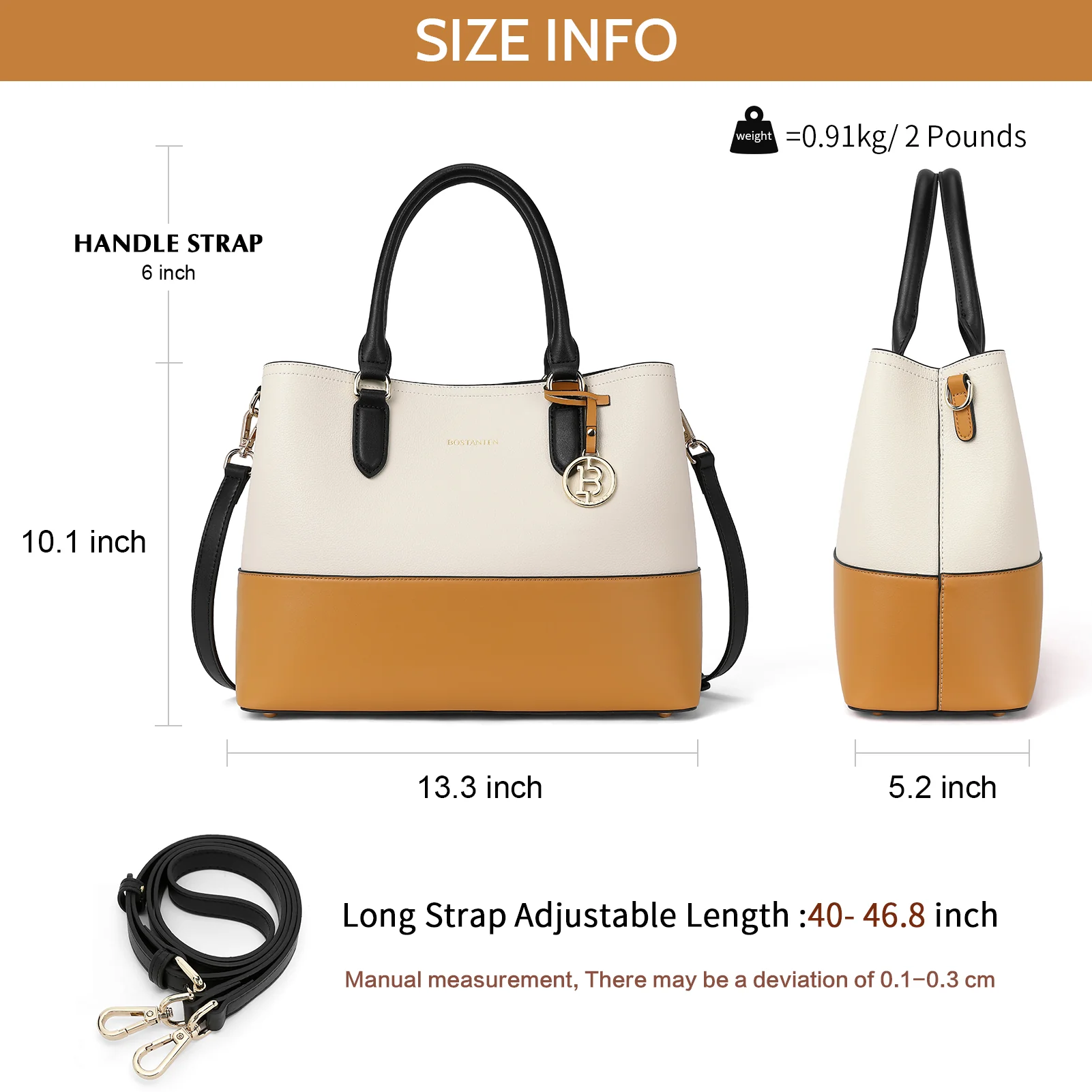 Satchel Handbags Leather Tote Purses Two Tone Designer Work Top Handle - Image 24