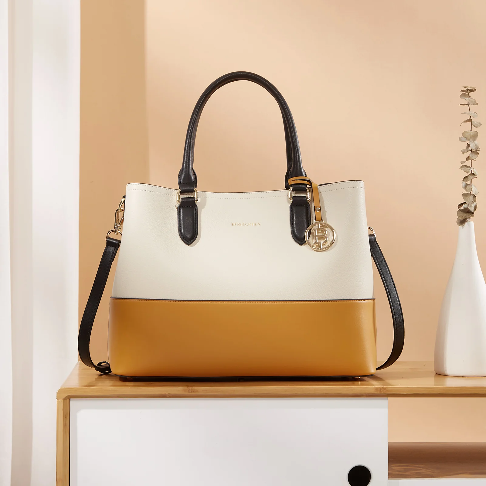 Satchel Handbags Leather Tote Purses Two Tone Designer Work Top Handle - Image 27