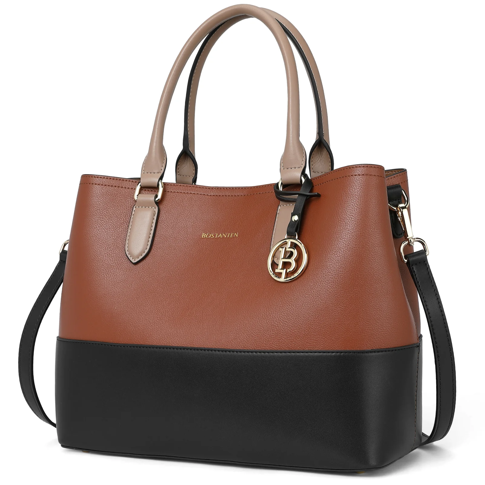 Satchel Handbags Leather Tote Purses Two Tone Designer Work Top Handle - Image 3