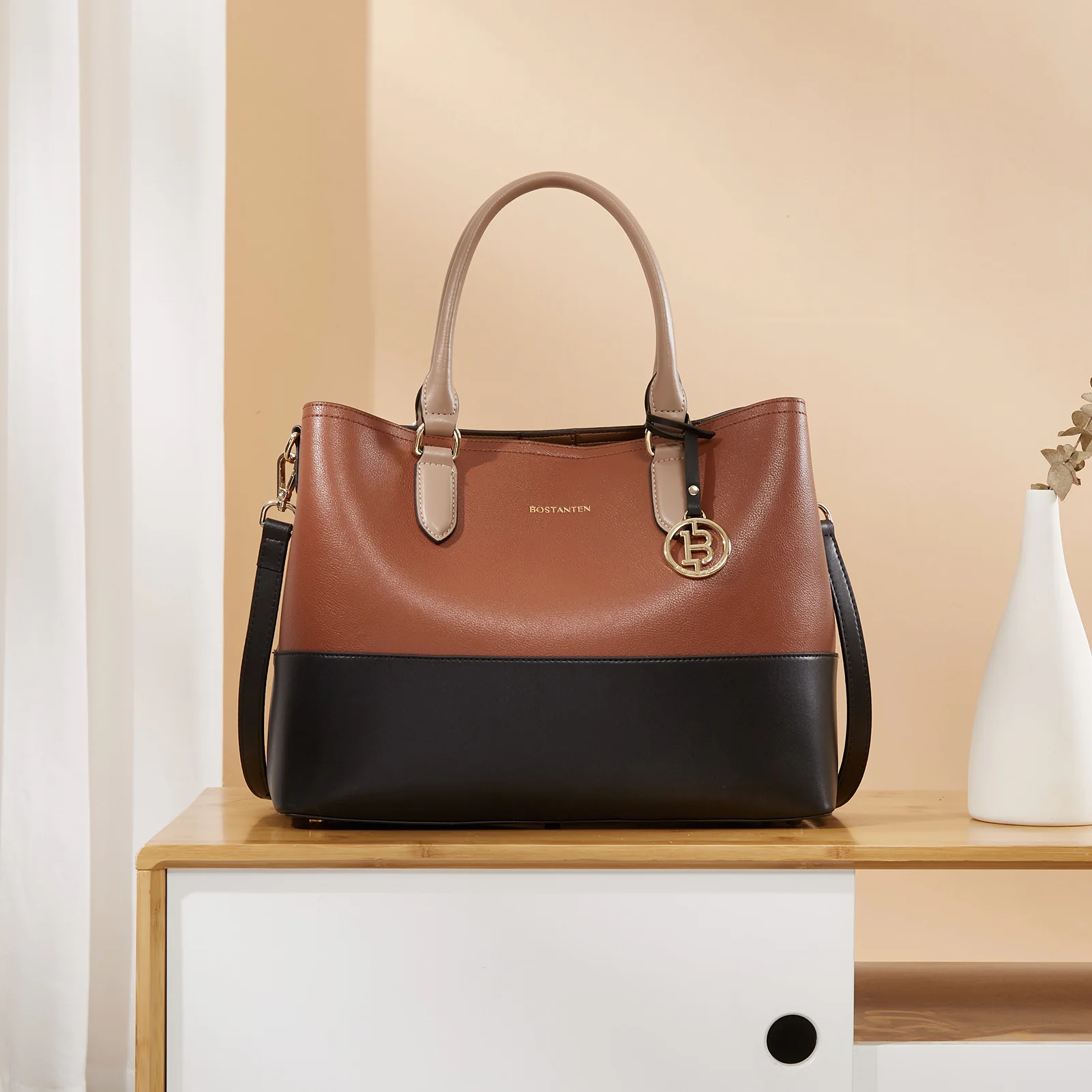 Satchel Handbags Leather Tote Purses Two Tone Designer Work Top Handle - Image 8
