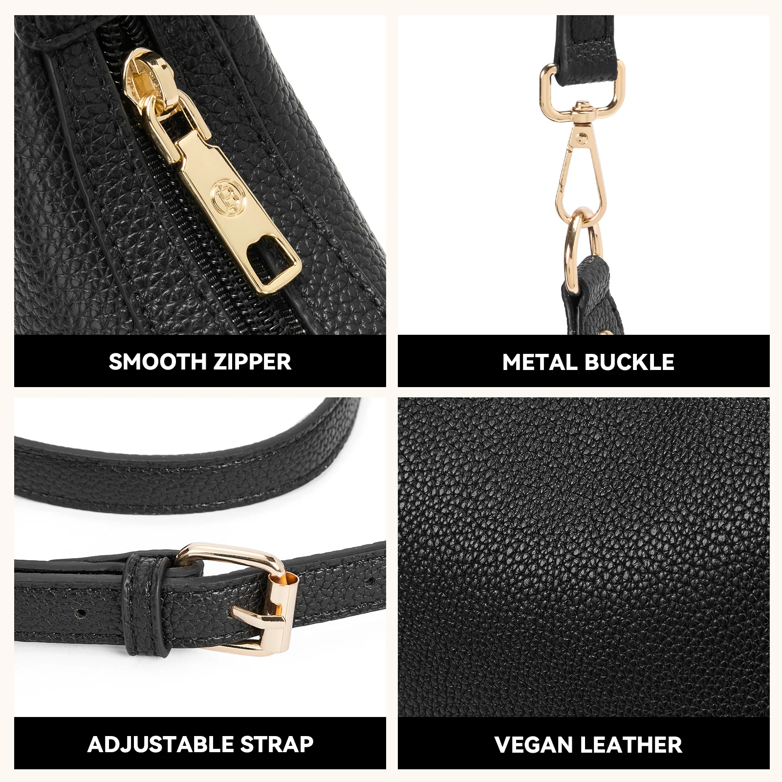KWELI Crescent Clutch Handbag — Removable Shoulder Strap - Image 15