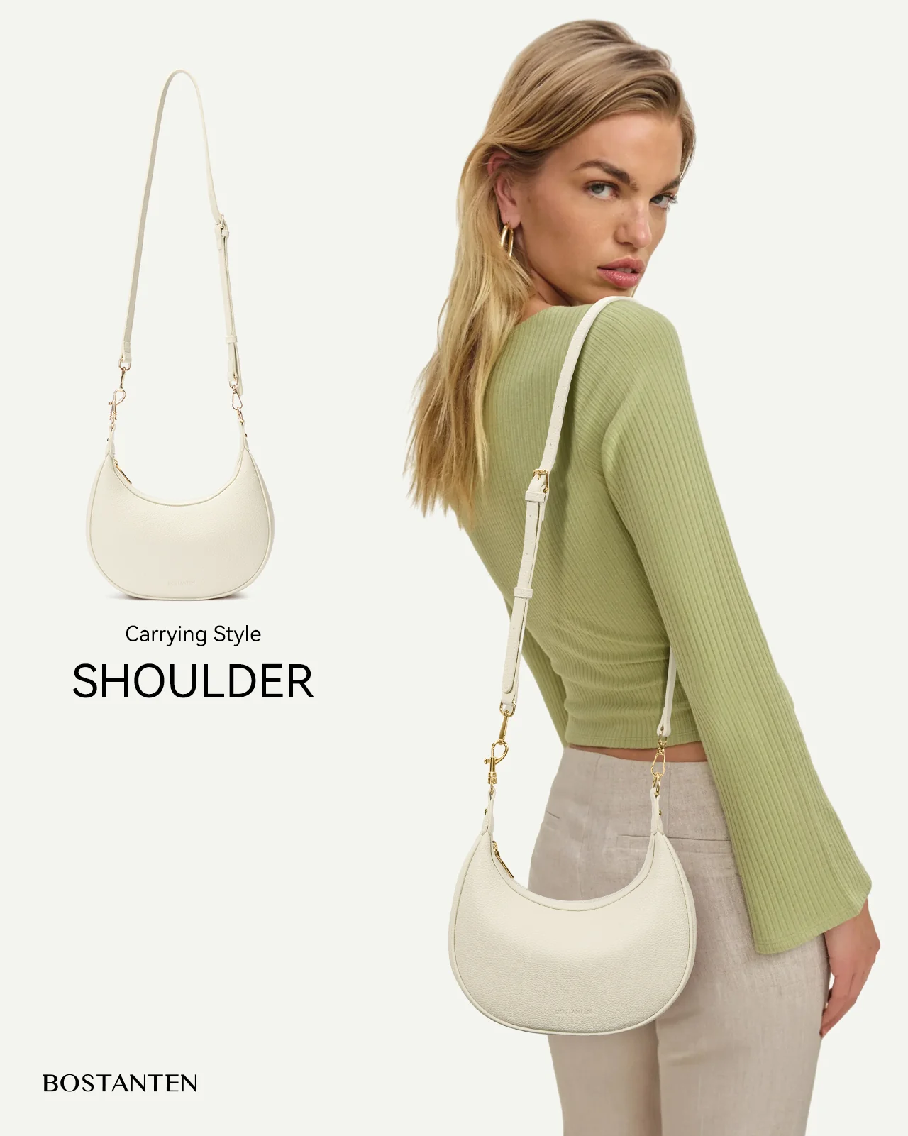 KWELI Crescent Clutch Handbag — Removable Shoulder Strap - Image 19