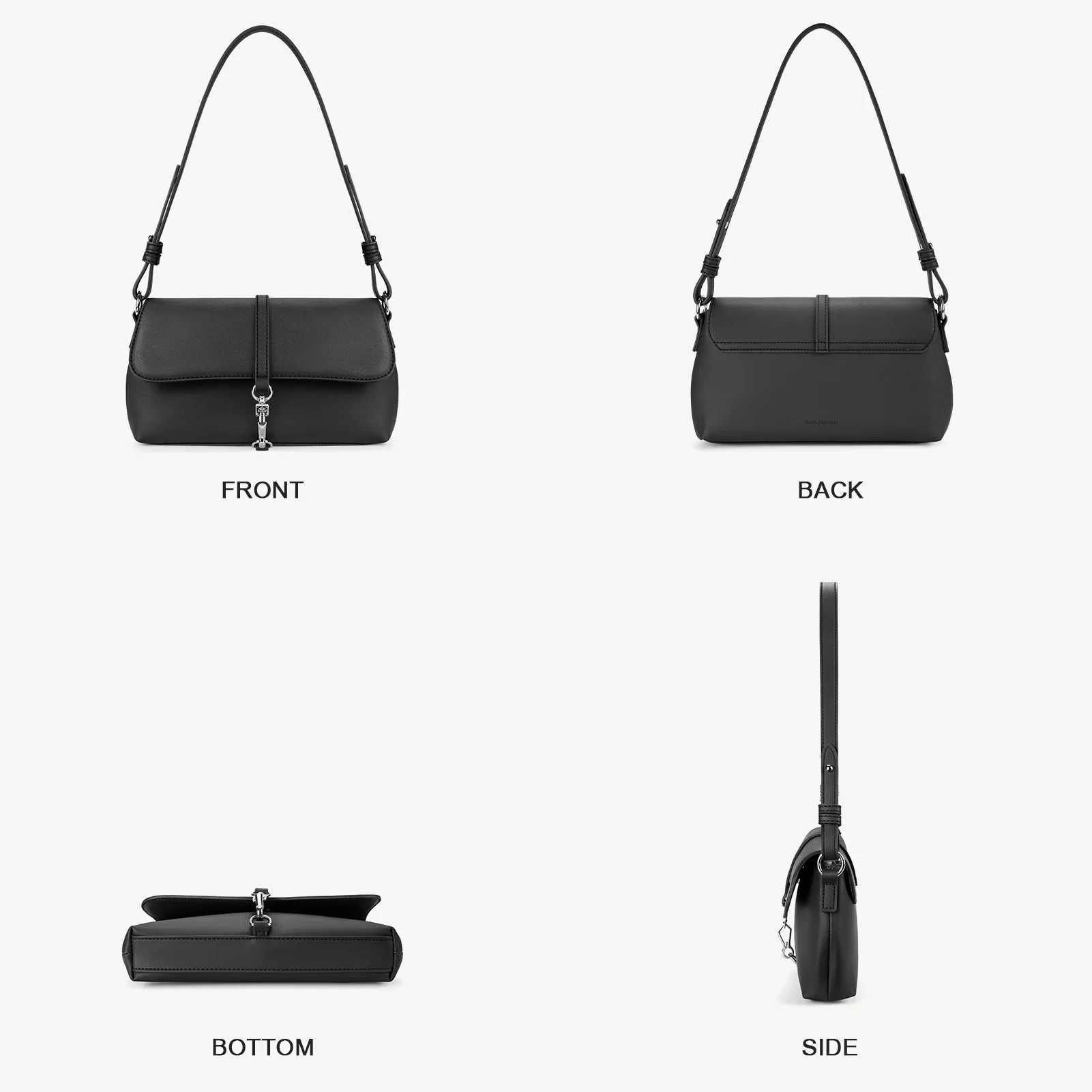 KWELI Chic Saddle Clasp Shoulder Bag - Image 11