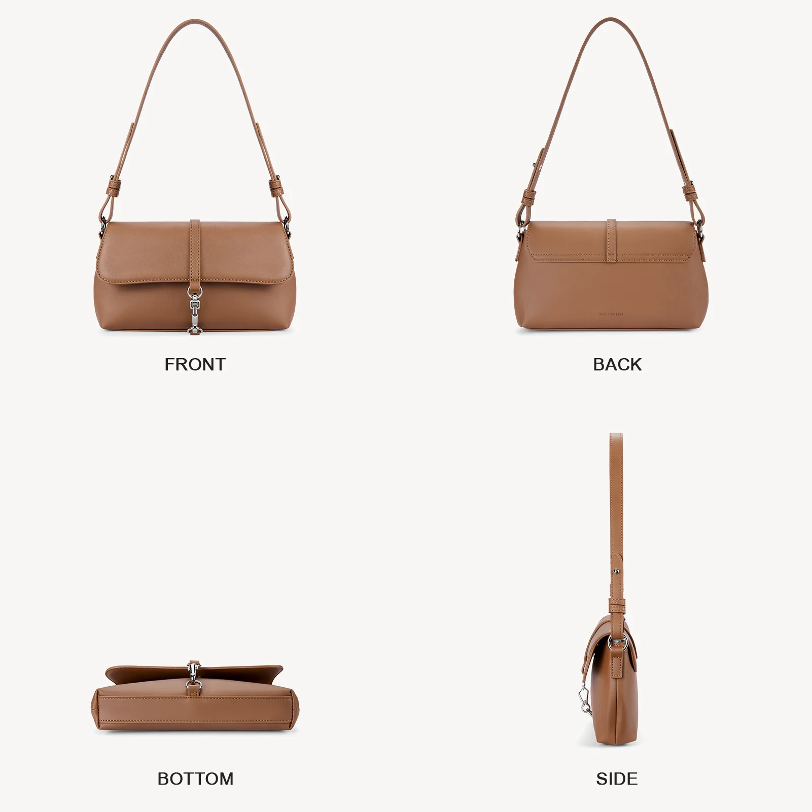 KWELI Chic Saddle Clasp Shoulder Bag - Image 4