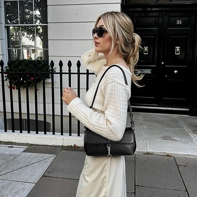 KWELI Chic Saddle Clasp Shoulder Bag - Image 9