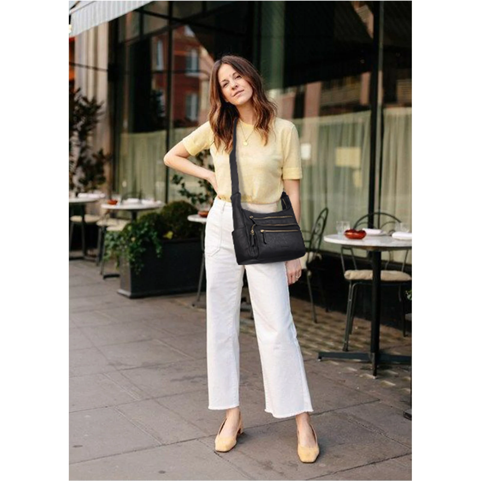 Evelyn Multi Pocket Shoulder Hobo Bag - Image 20