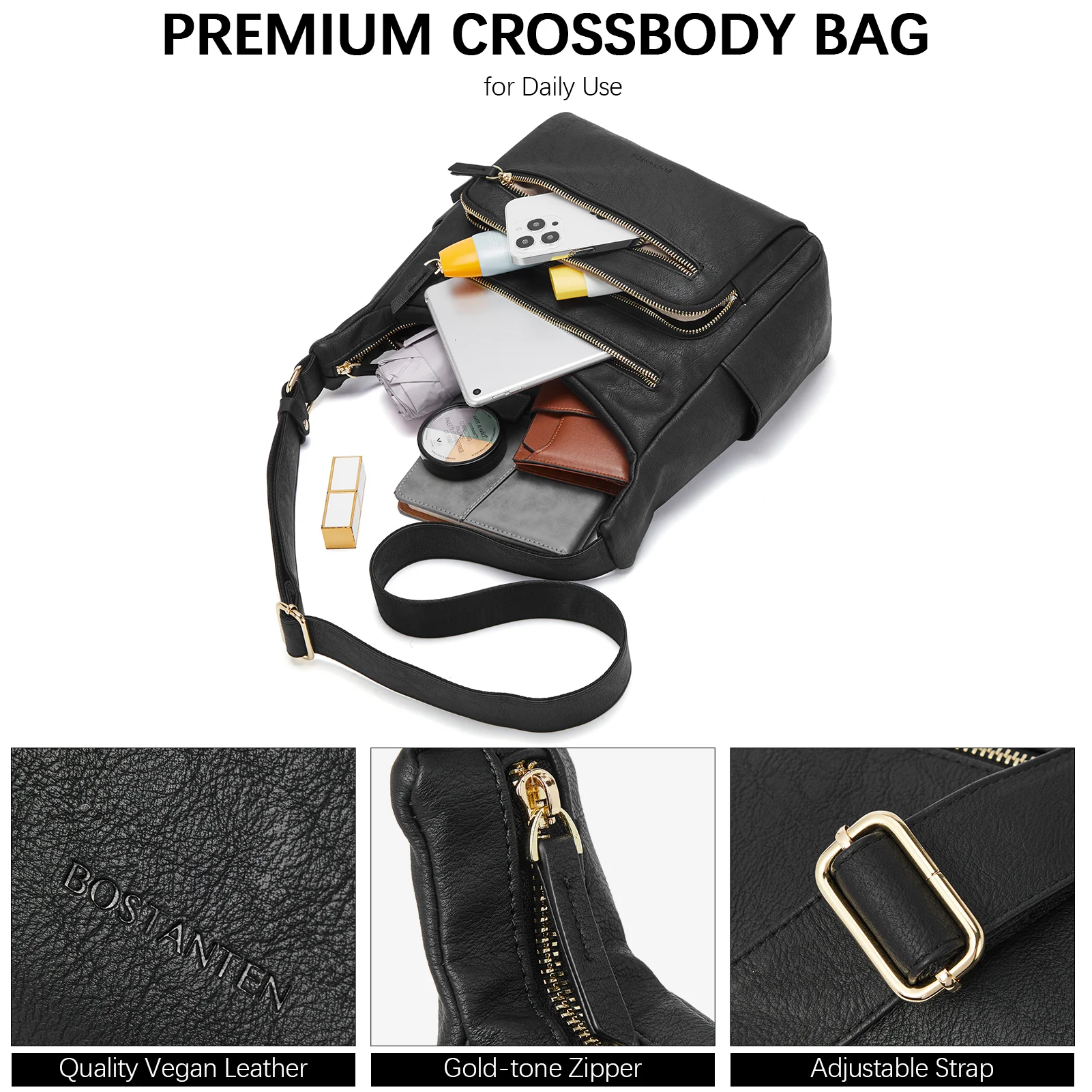 Evelyn Multi Pocket Shoulder Hobo Bag - Image 24