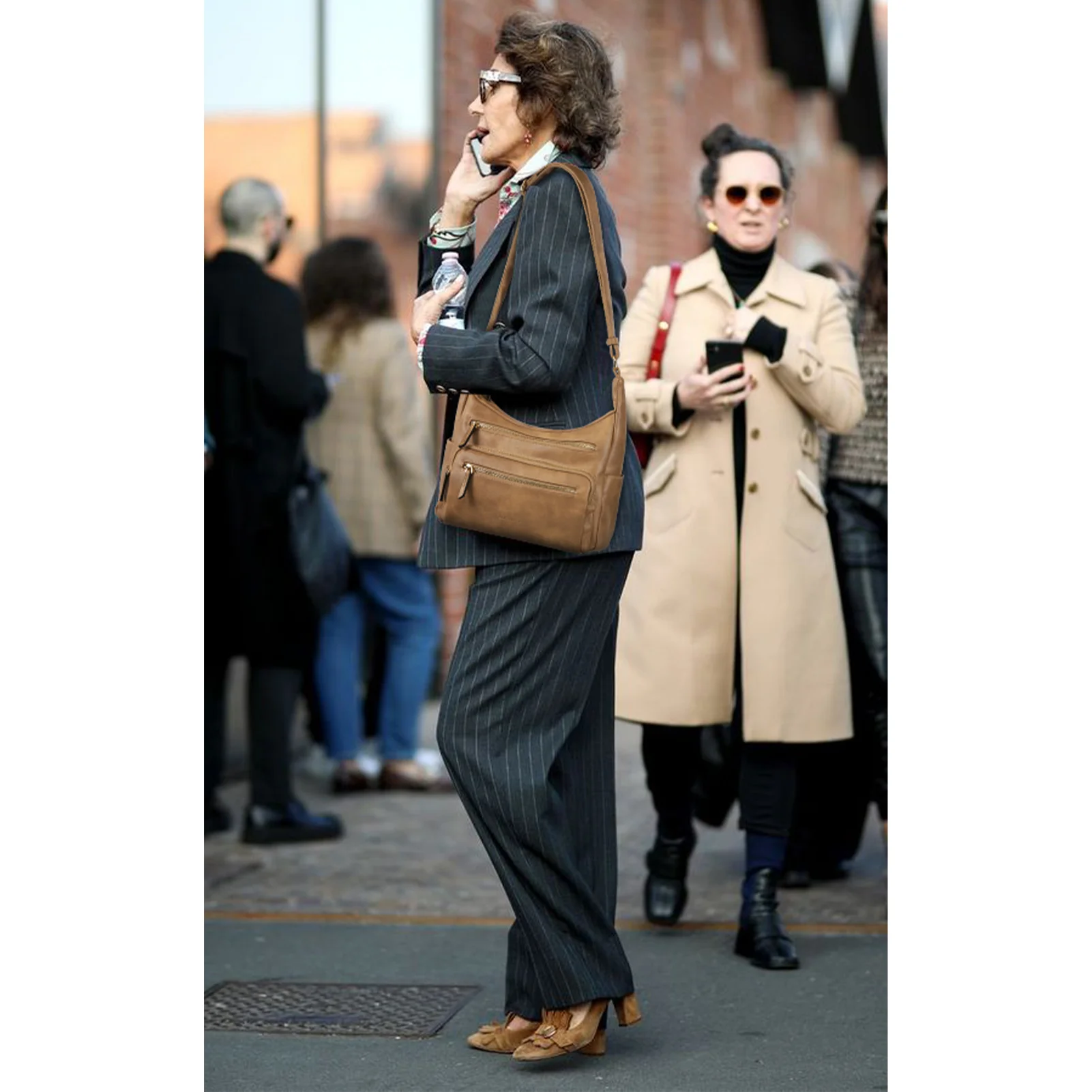 Evelyn Multi Pocket Shoulder Hobo Bag - Image 29
