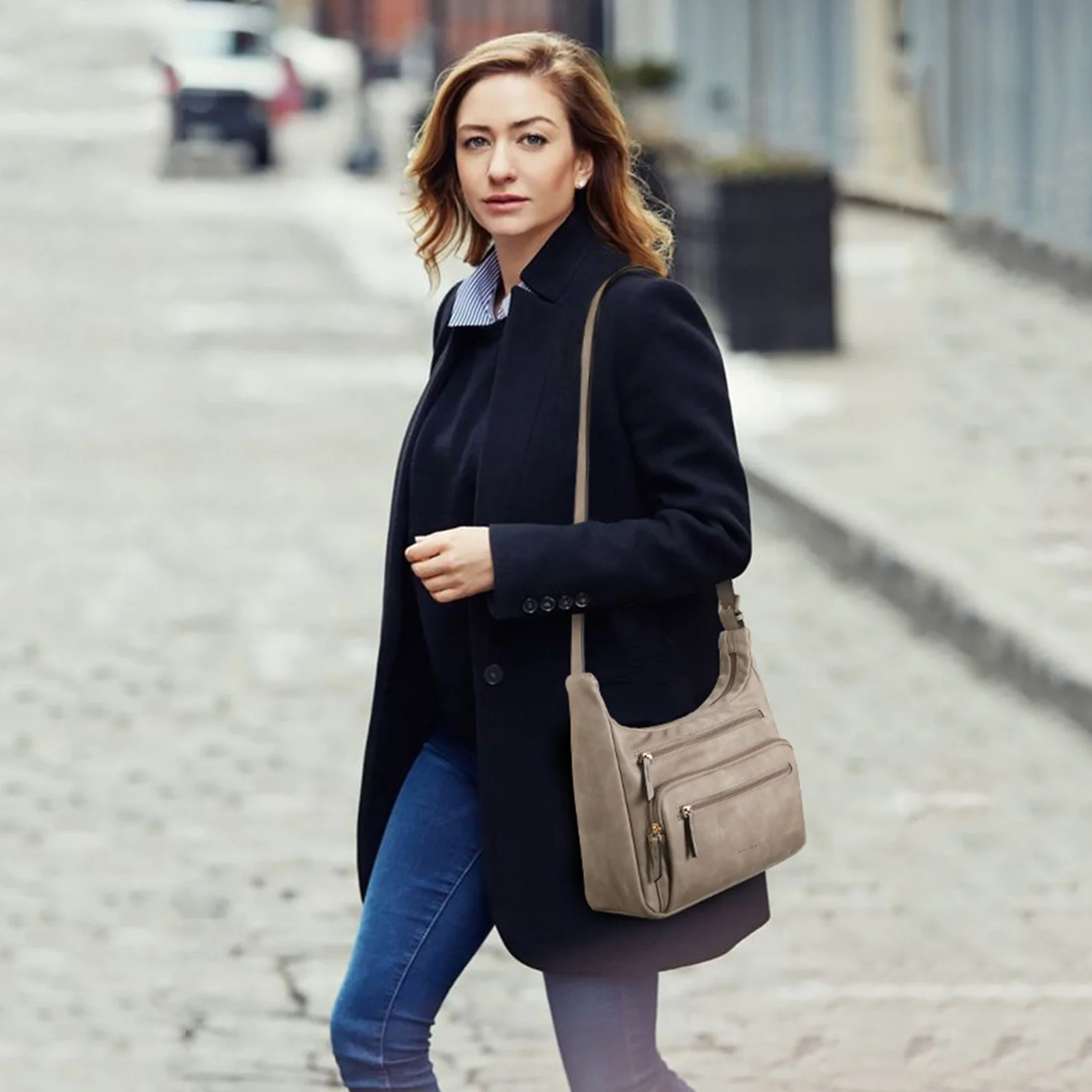 Evelyn Multi Pocket Shoulder Hobo Bag - Image 36