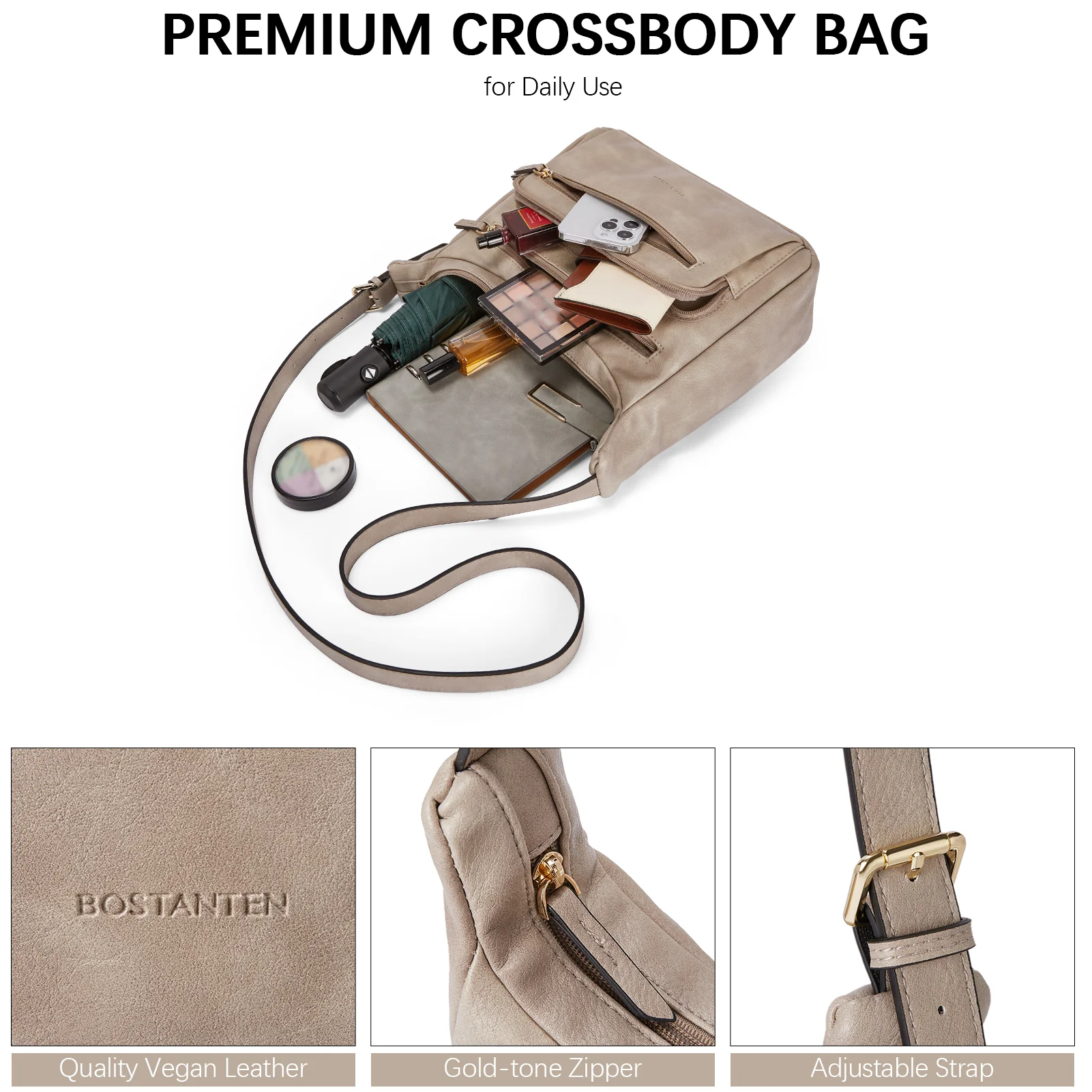 Evelyn Multi Pocket Shoulder Hobo Bag - Image 39