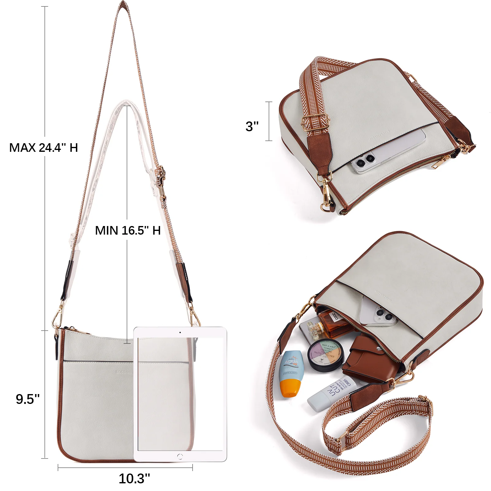 Nola Colorful straps Medium Hobo Crossbody Bag - Image 21
