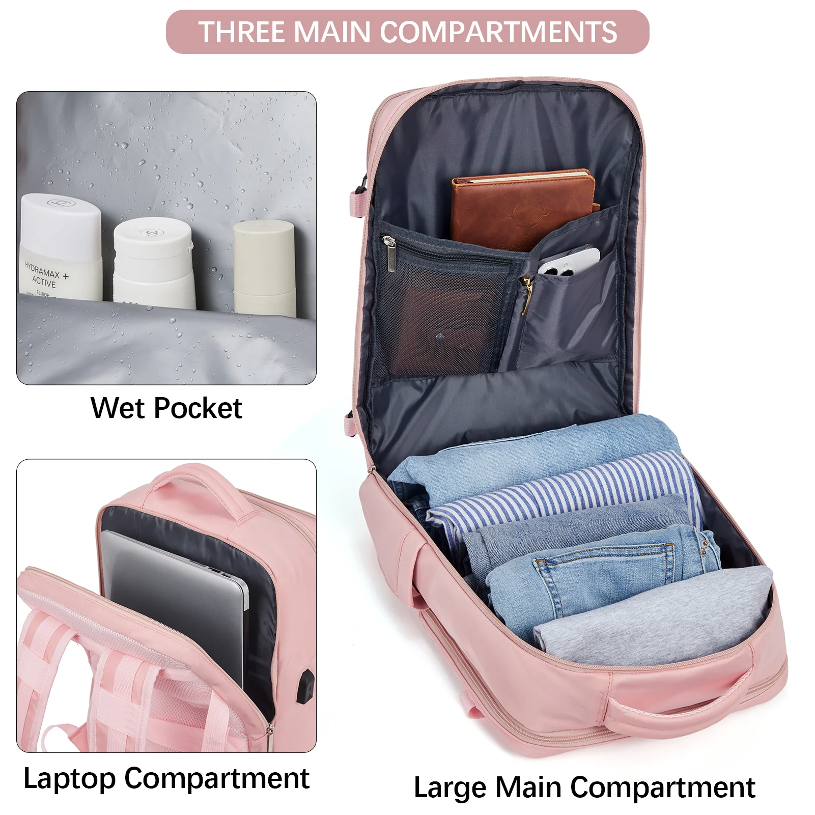 Stylish and Functional Fashion Backpack for Women - Waterproof and Flight Approved - Image 3