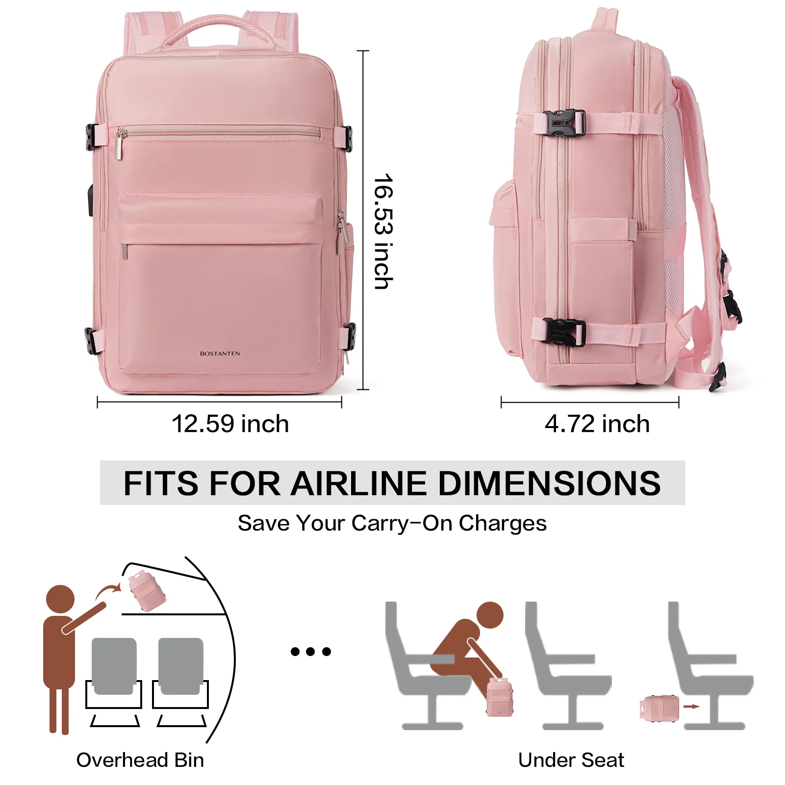 Stylish and Functional Fashion Backpack for Women - Waterproof and Flight Approved - Image 4
