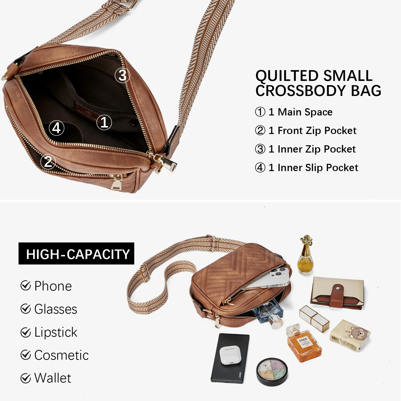 Nola Stylish Quilted Crossbody Bag for Women - Image 11