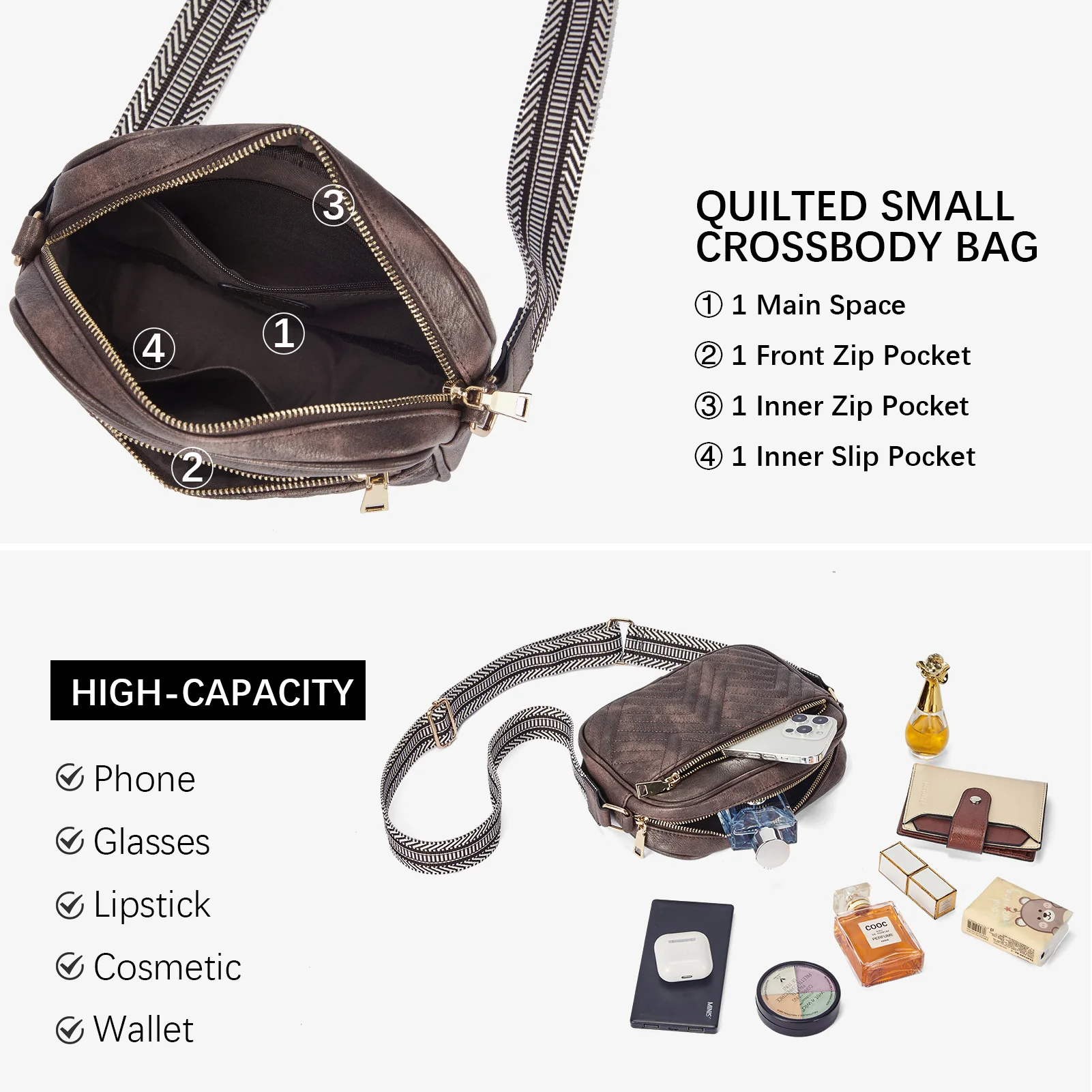Nola Stylish Quilted Crossbody Bag for Women - Image 25