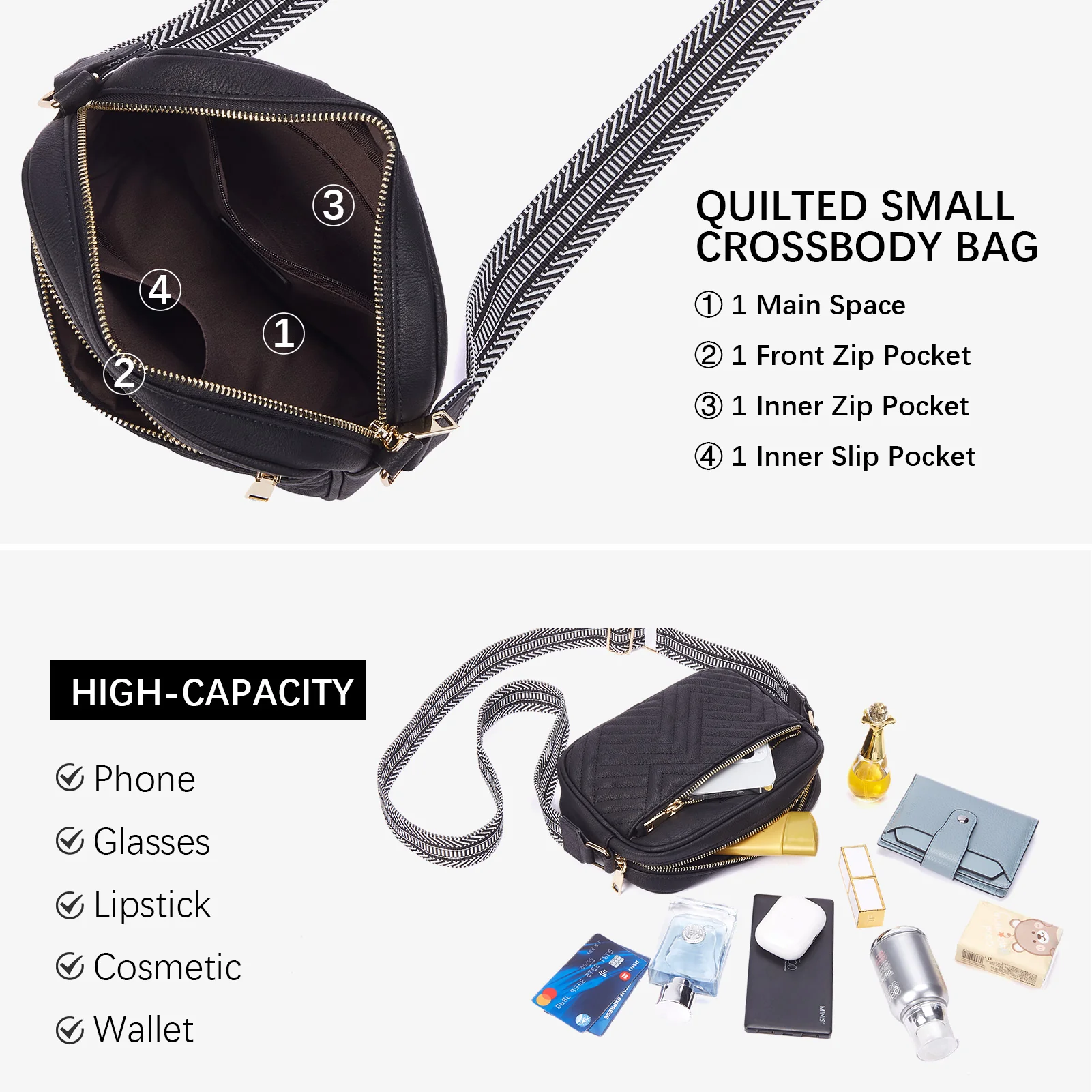 Nola Stylish Quilted Crossbody Bag for Women - Image 33