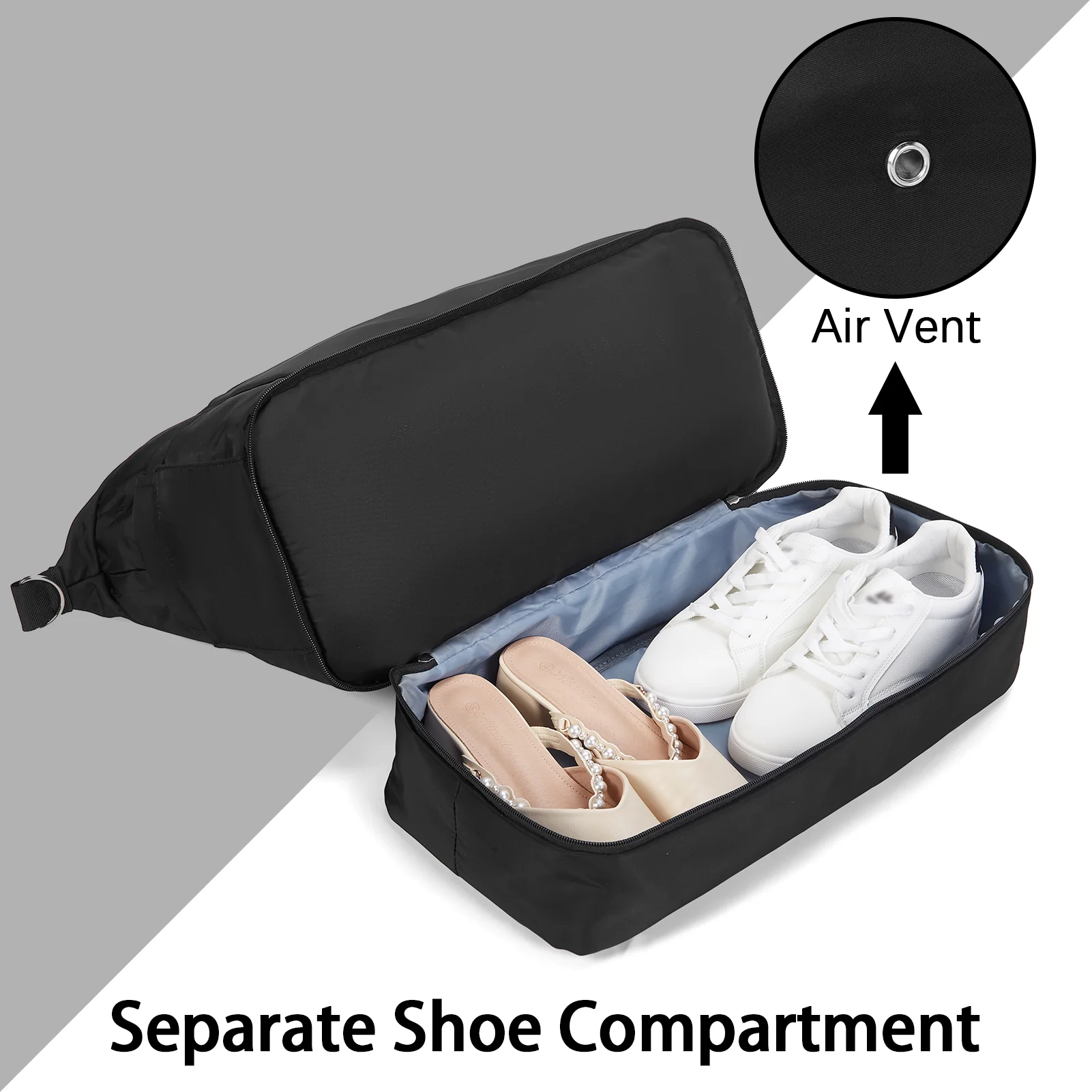 Judea Lightweight Weekender Bag with Shoe Compartment - Image 12