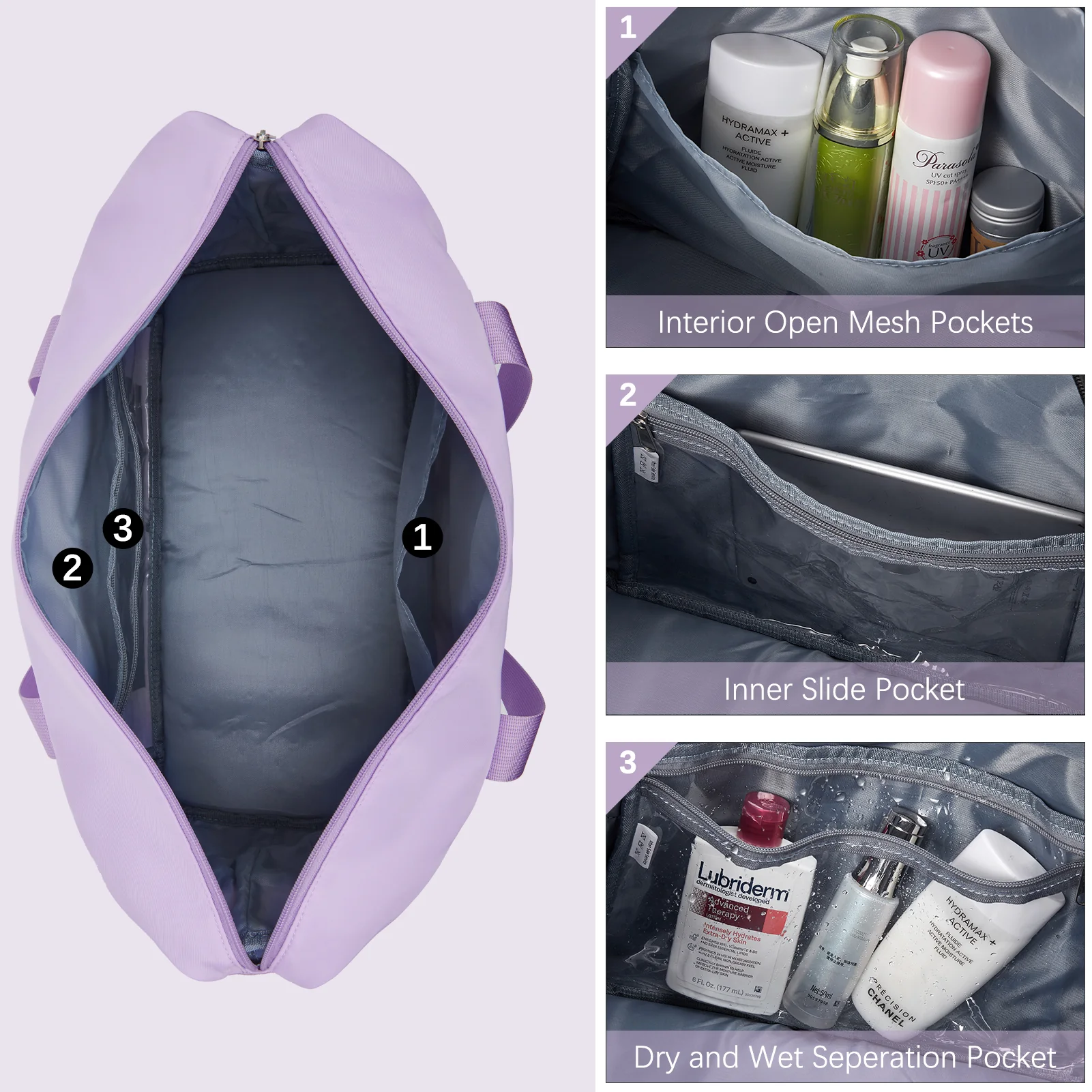 Judea Lightweight Weekender Bag with Shoe Compartment - Image 23