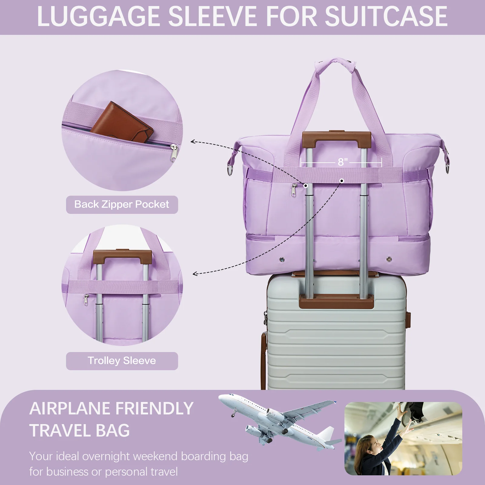 Judea Lightweight Weekender Bag with Shoe Compartment - Image 24