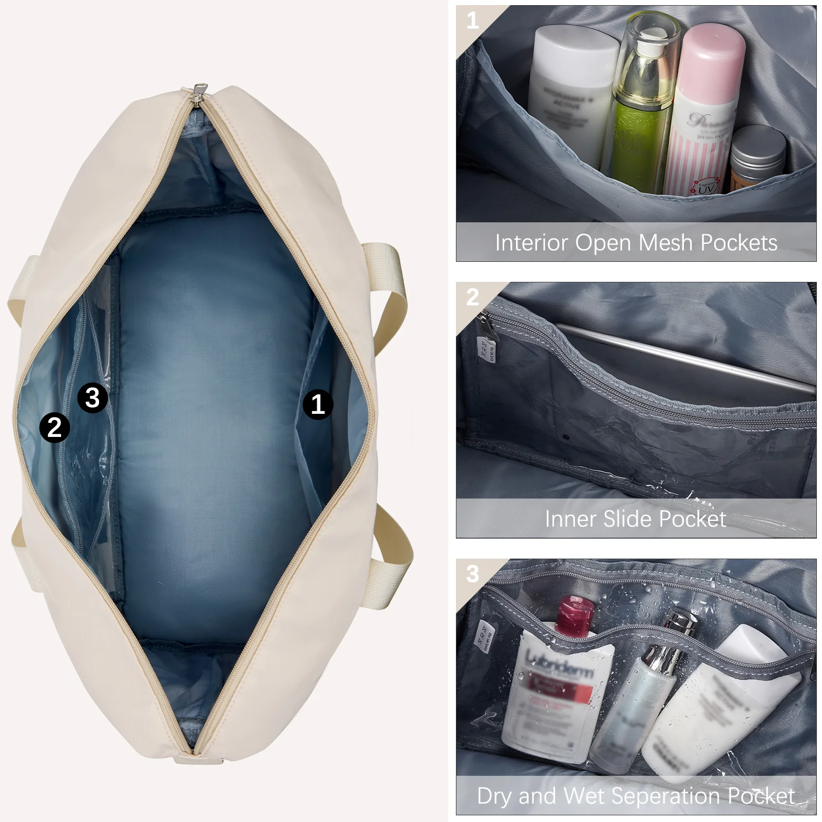 Judea Lightweight Weekender Bag with Shoe Compartment - Image 3