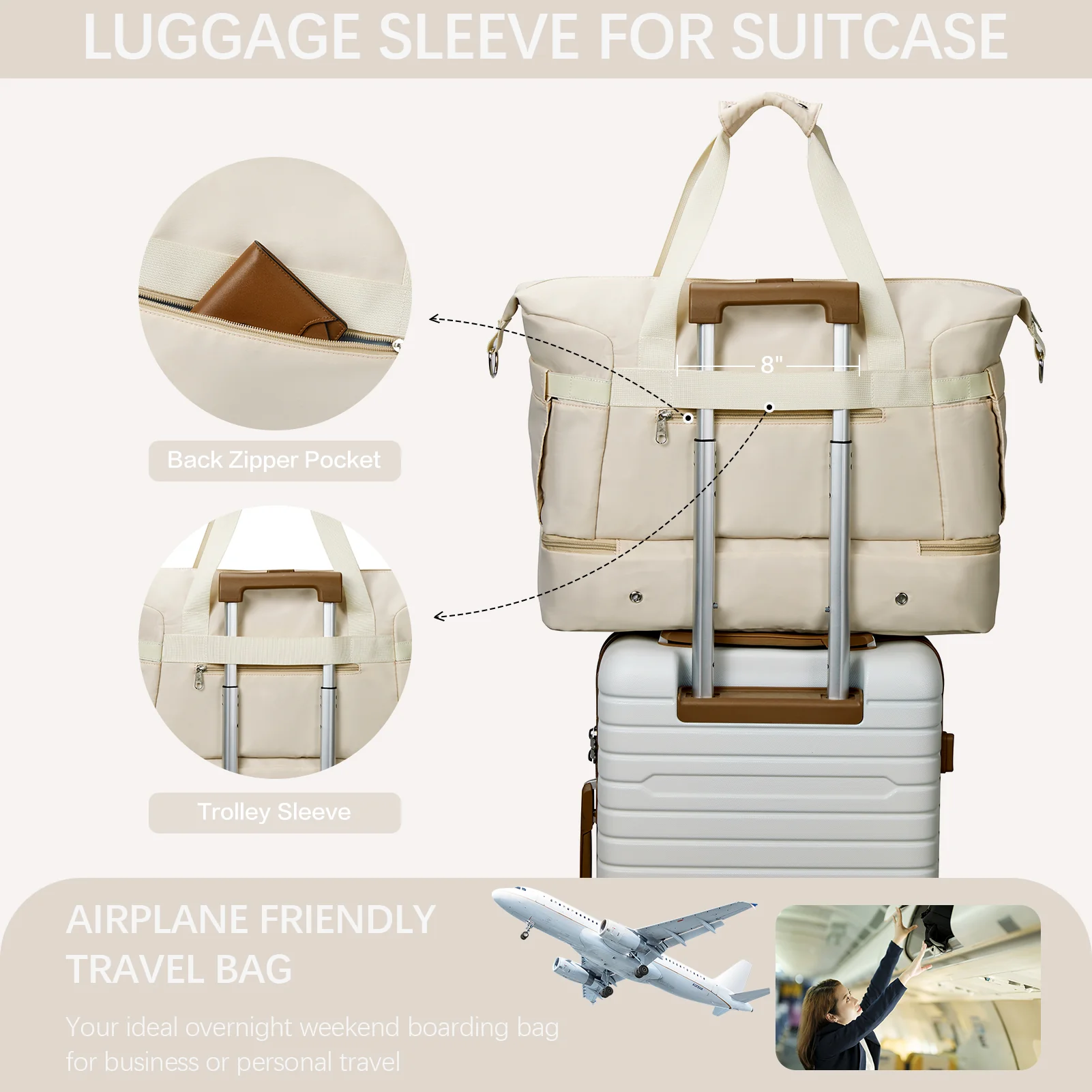 Judea Lightweight Weekender Bag with Shoe Compartment - Image 4