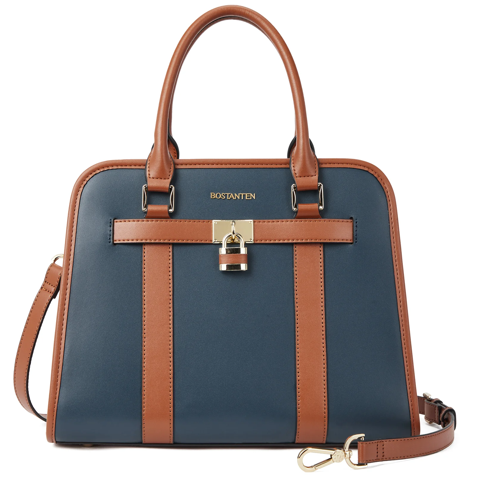 Stylish Two-Tone Top Handle Work Bag - Image 9