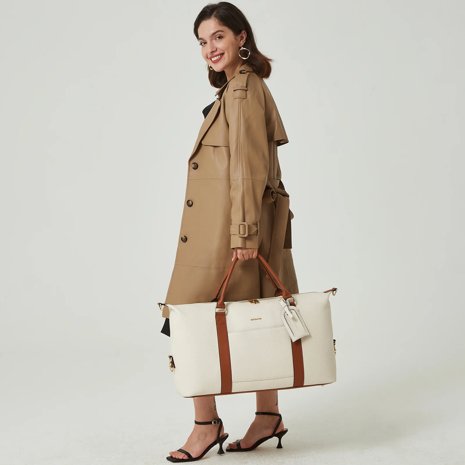Judea Travel Duffle Bags Flight Friendly - Full Grain Italy Leather - Image 12