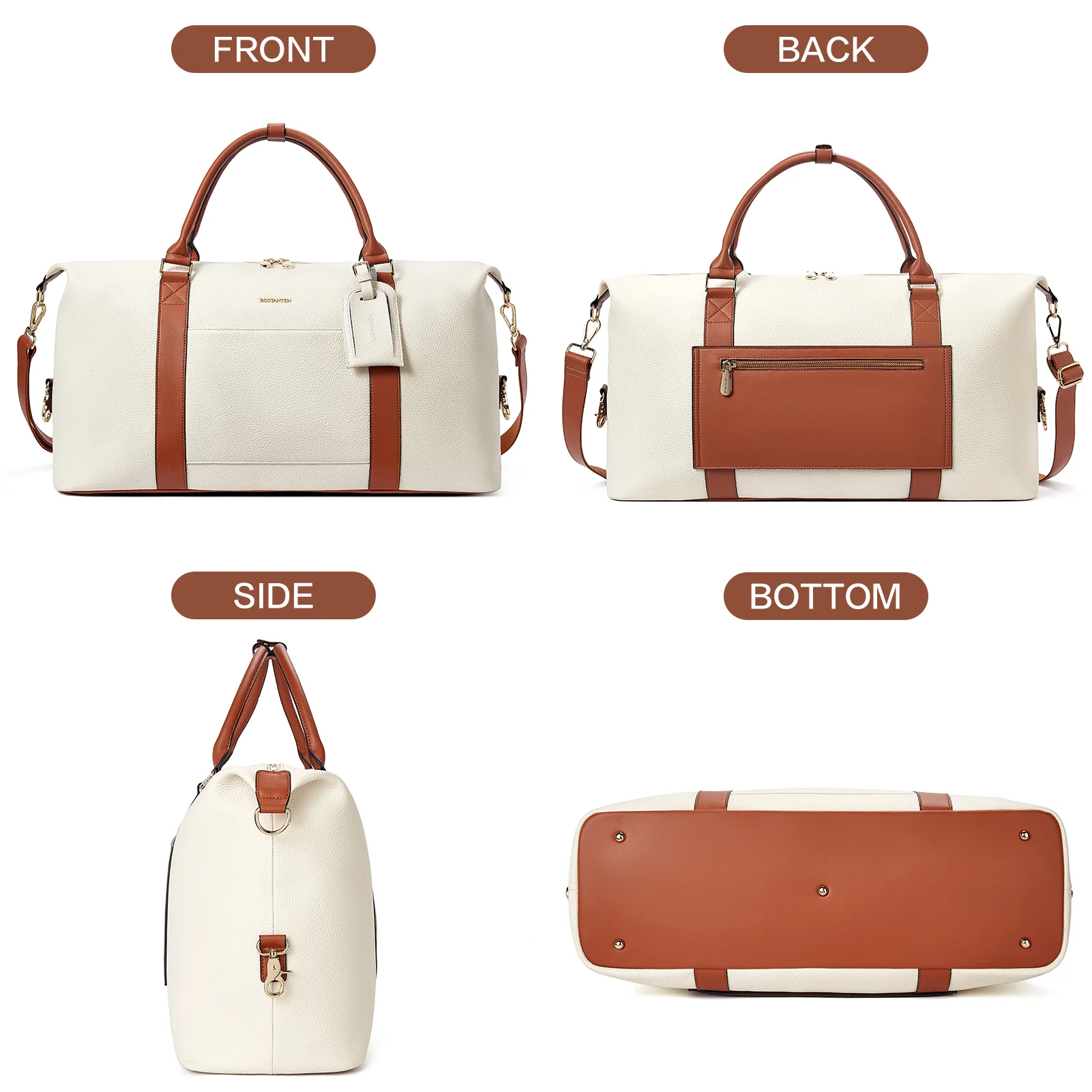 Judea Travel Duffle Bags Flight Friendly - Full Grain Italy Leather - Image 7