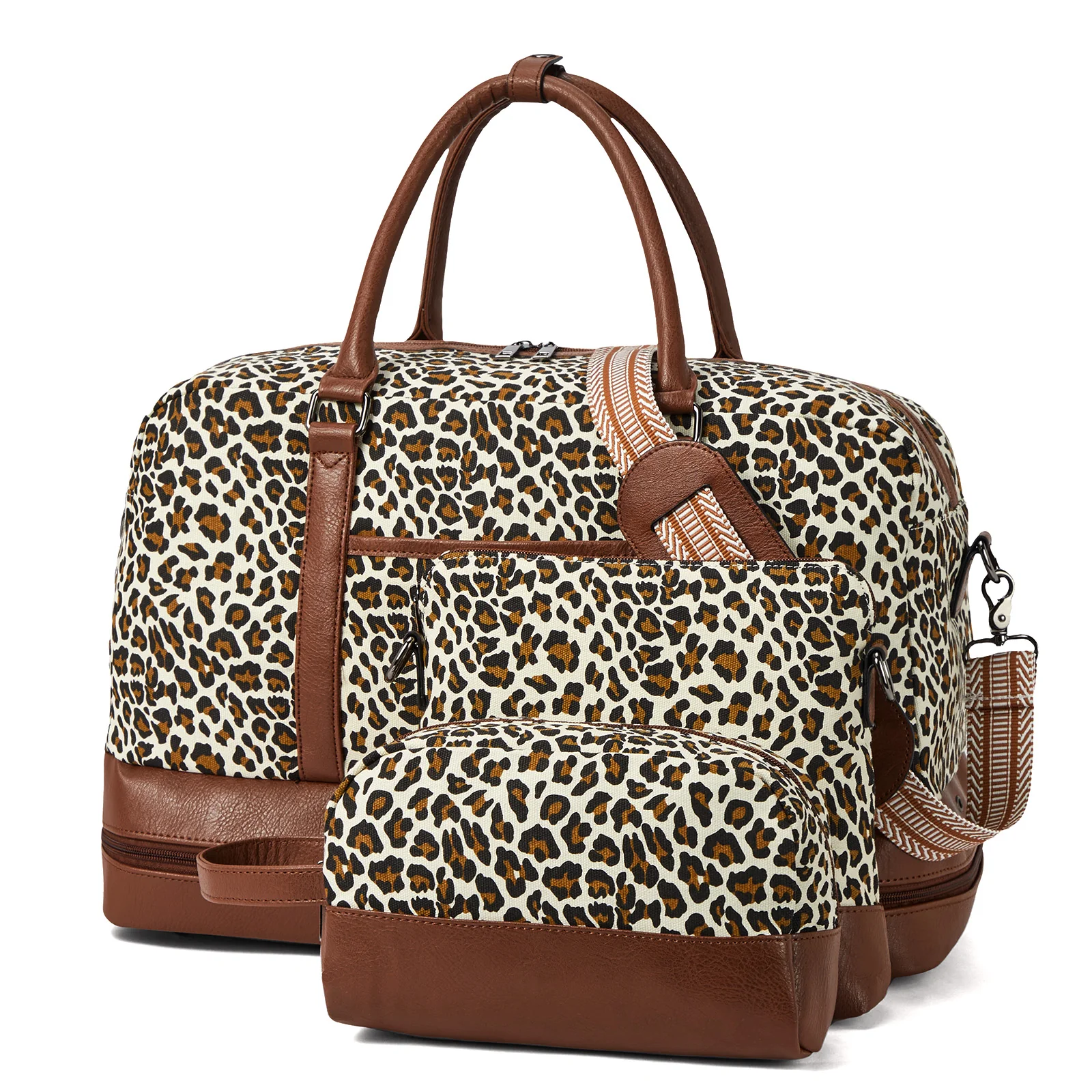 Zenobe 3 Pcs Set Weekender Bag with Shoe Compartment For Travel - Image 16