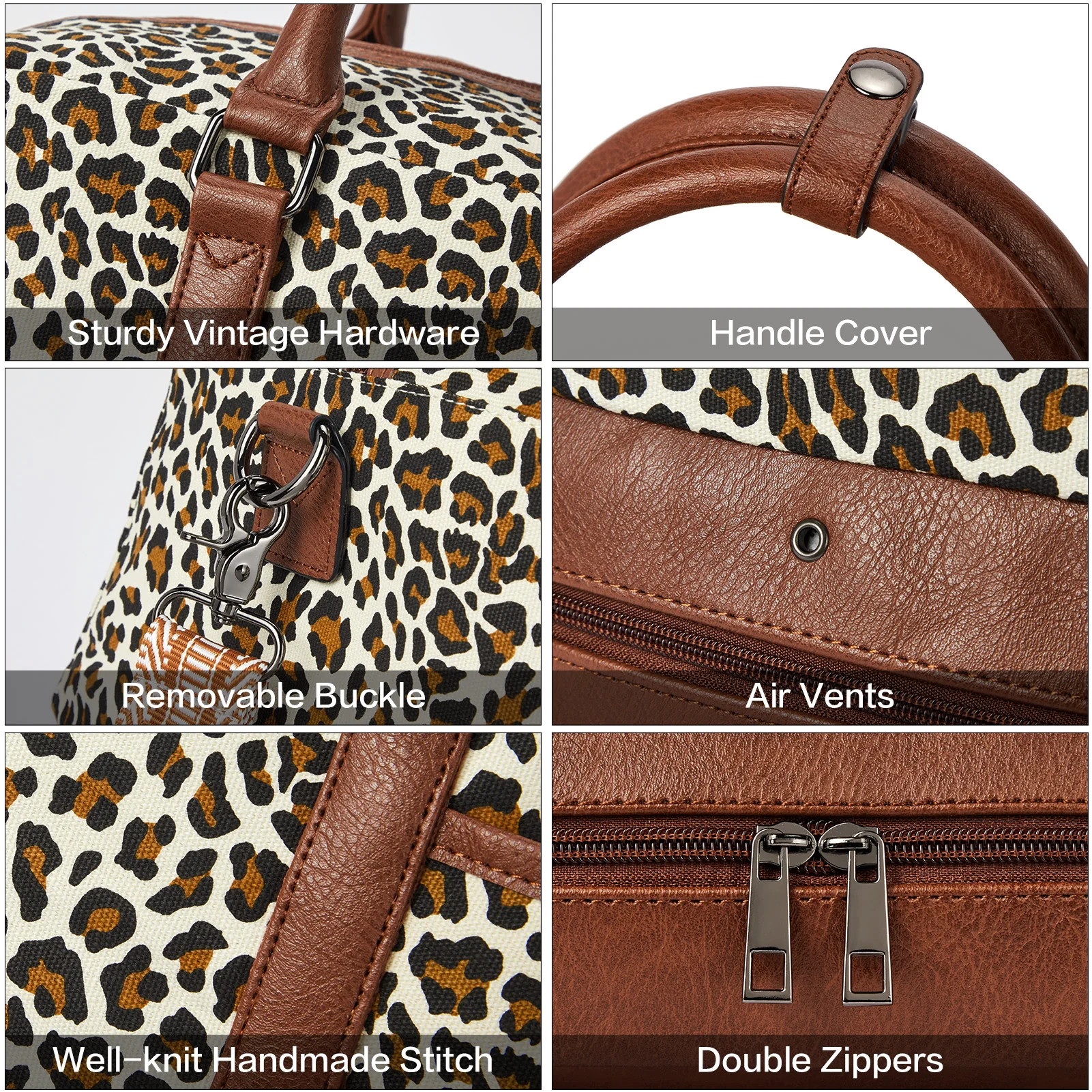 Zenobe 3 Pcs Set Weekender Bag with Shoe Compartment For Travel - Image 21