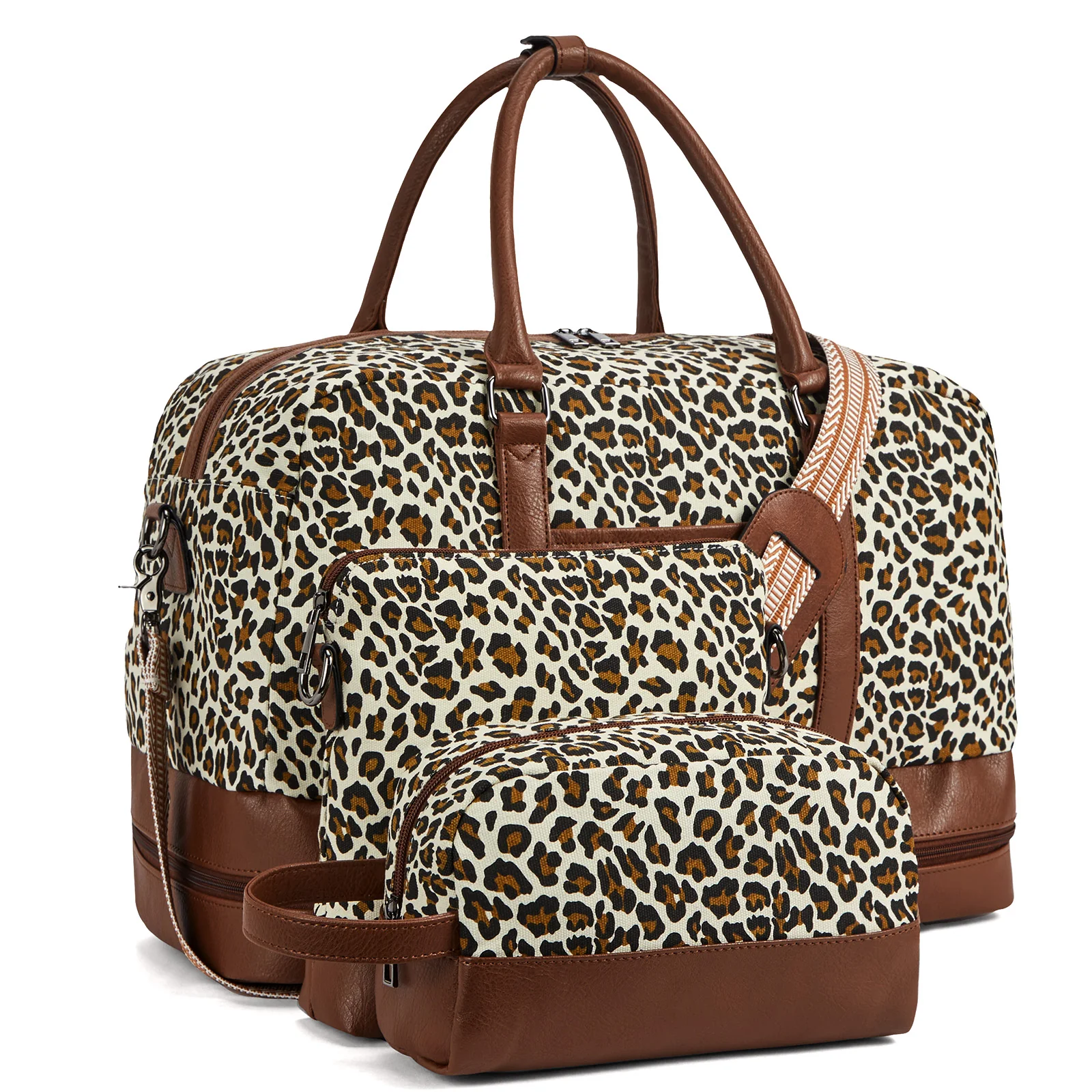 Zenobe 3 Pcs Set Weekender Bag with Shoe Compartment For Travel - Image 22