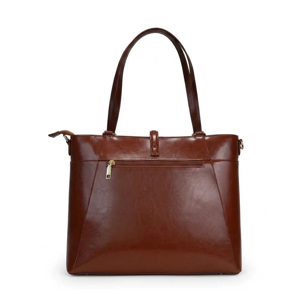 Carol Sequence Genuine Leather Tote Briefcase - Image 3