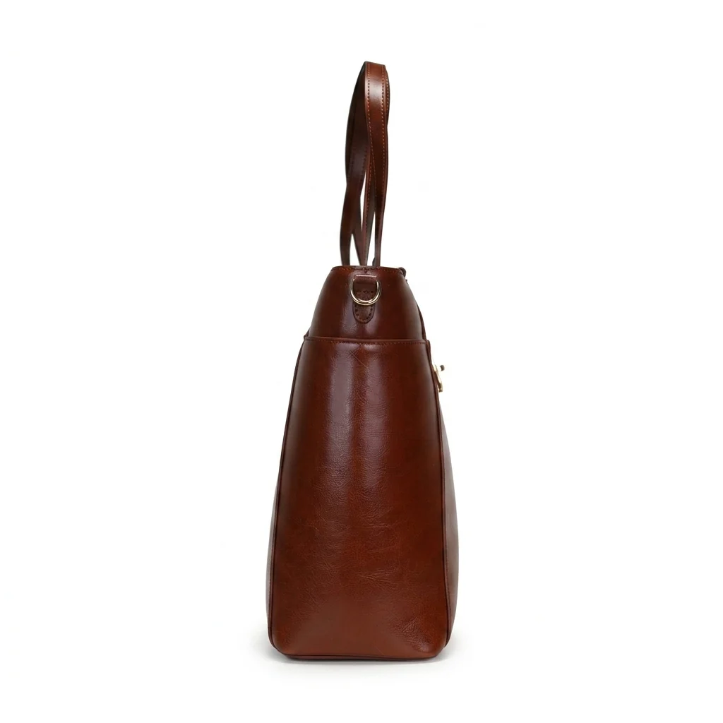 Carol Sequence Genuine Leather Tote Briefcase - Image 6